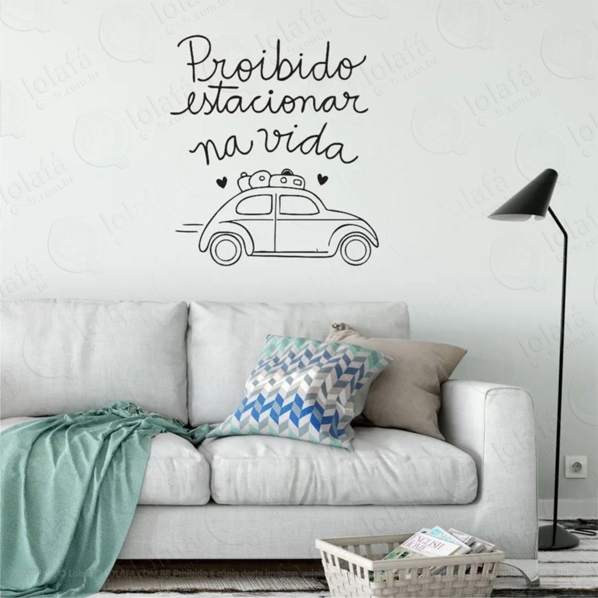 Adesivo Decorativo Parede Frase Proibido Estacionar Na Vida Mod:680