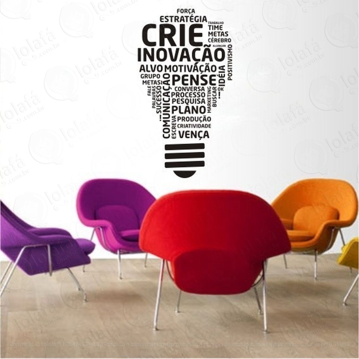 Adesivo Decorativo De Parede Lampada Ideias Mod:713