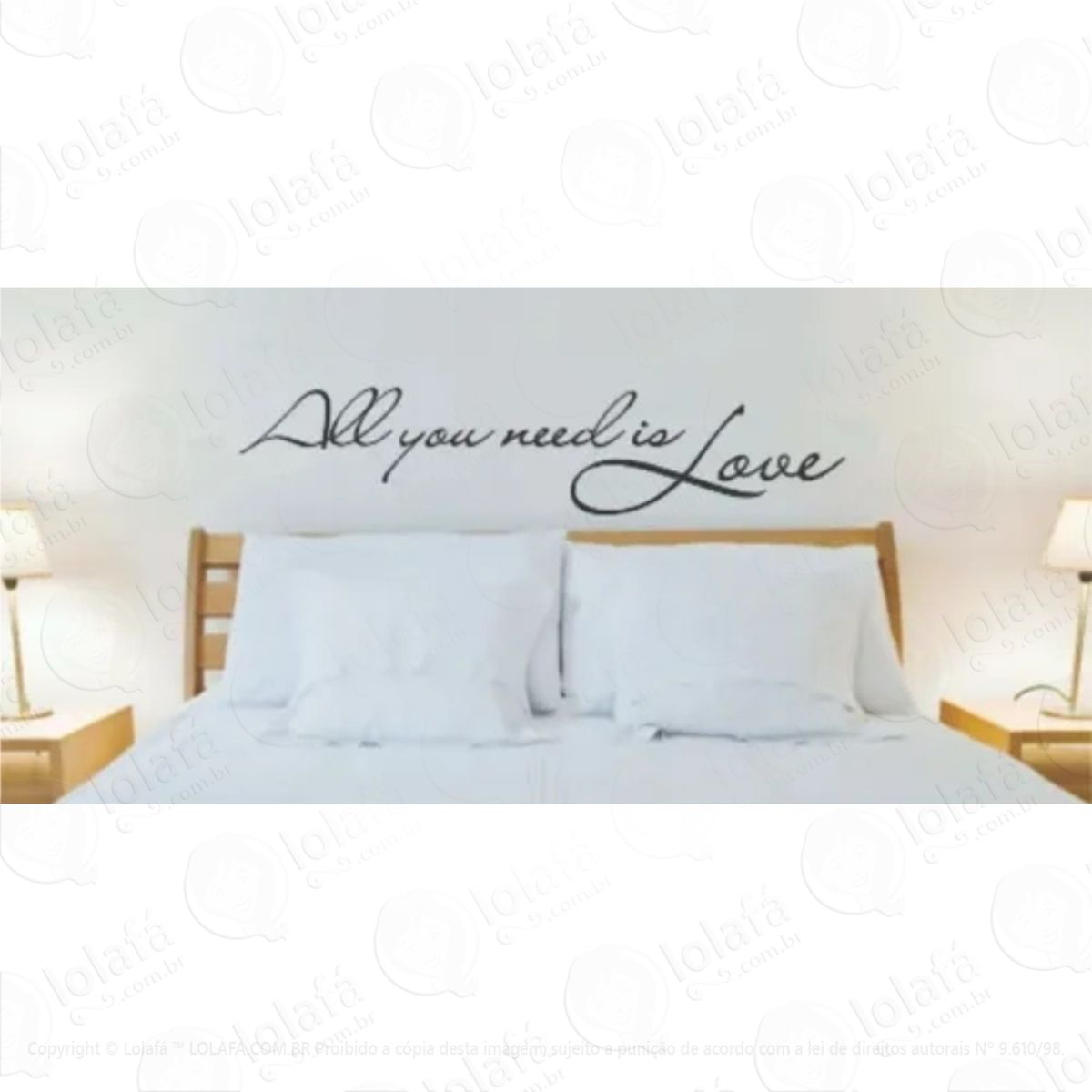 Adesivo De Parede All You Need Is Love Mod:775