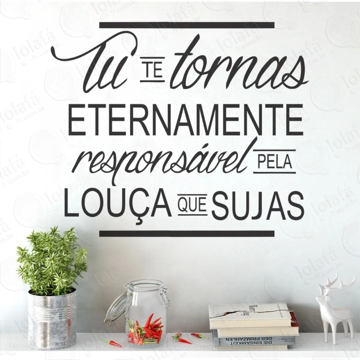 Adesivo De Parede Cozinha Decorativo Louça Suja Mod:776