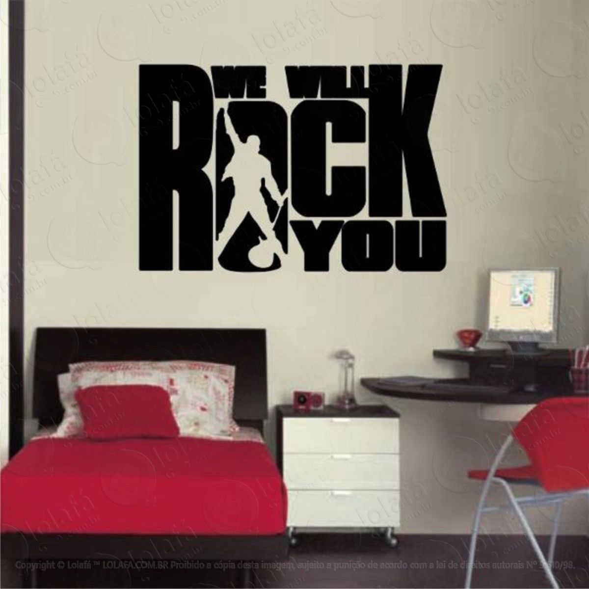 Adesivo De Parede We Will Rock You Mod:777