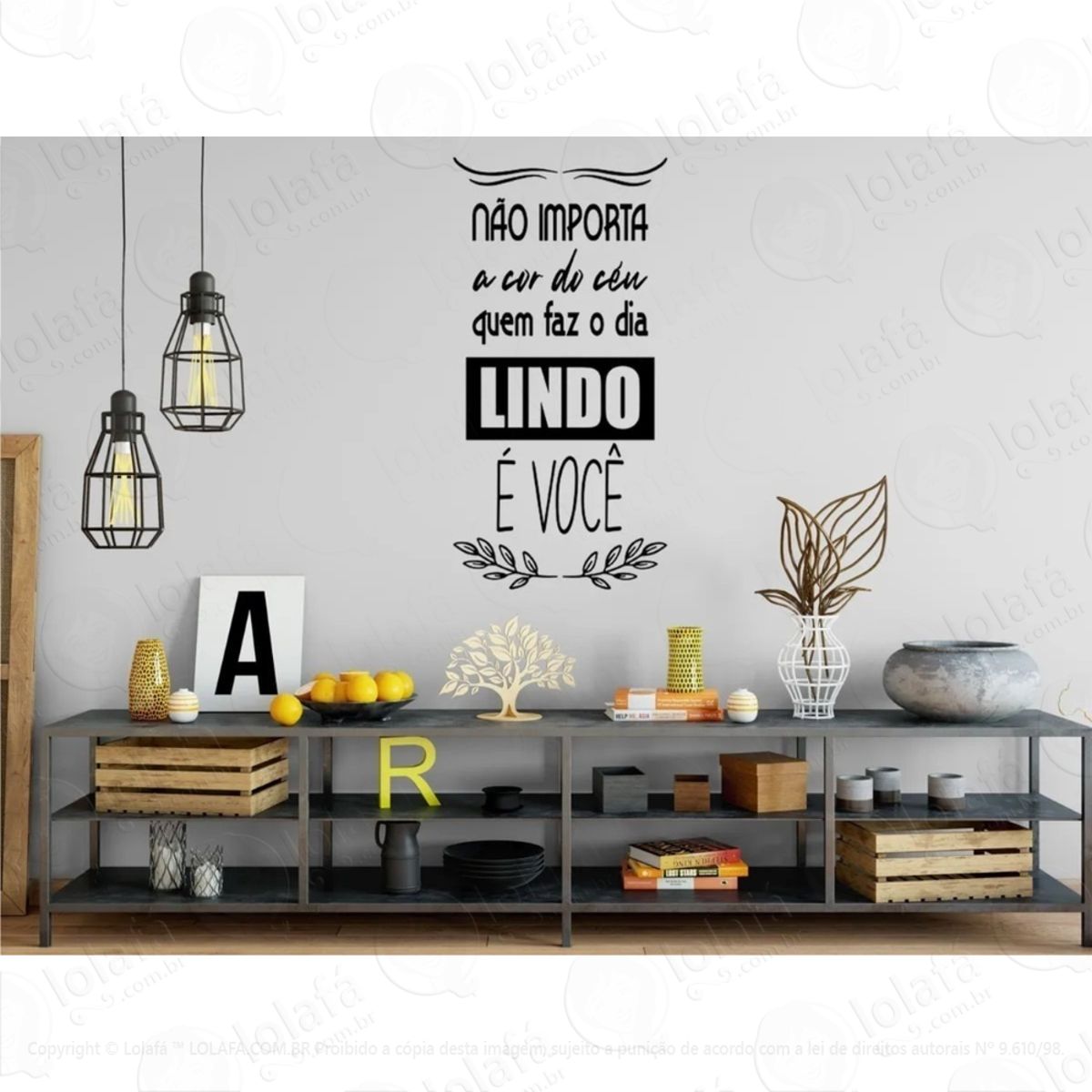 Adesivo Decorativo Frase Quem Faz O Dia Lindo É Você Mod:784