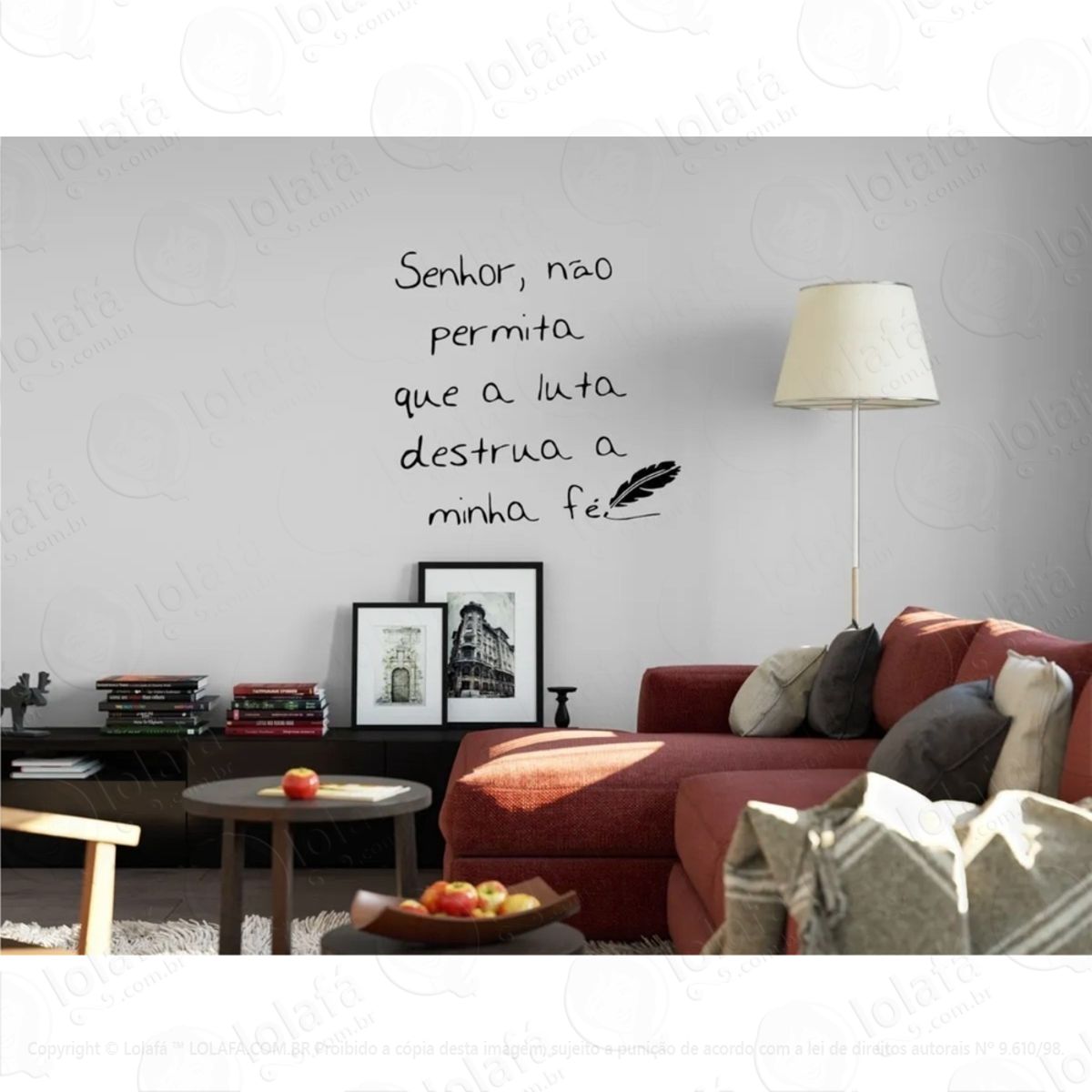 Adesivo Decorativo Frase Senhor Não Permita Que A Luta Mod:792