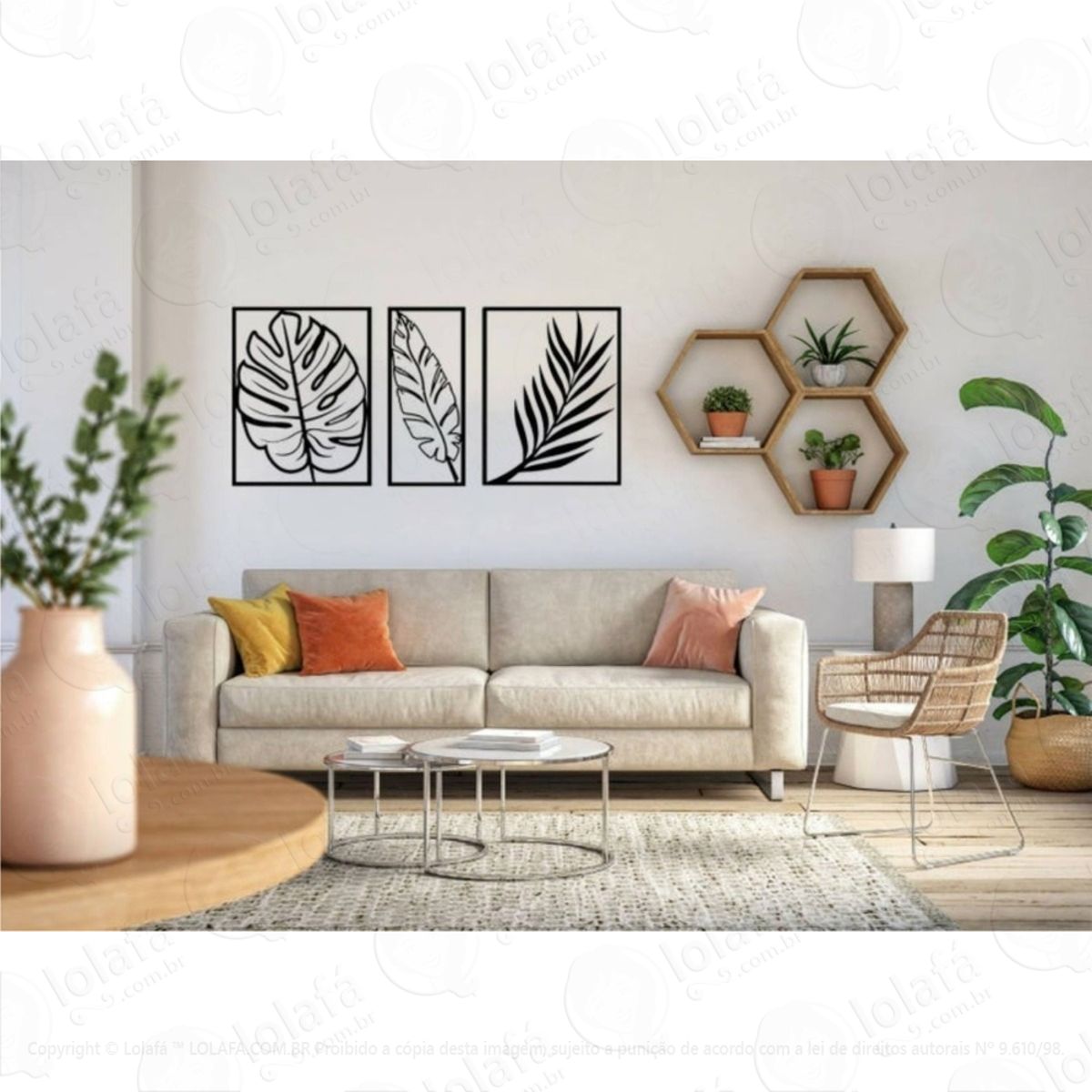 Adesivos Decorativos Folhas Costela De Adão Conjunto Mod:812