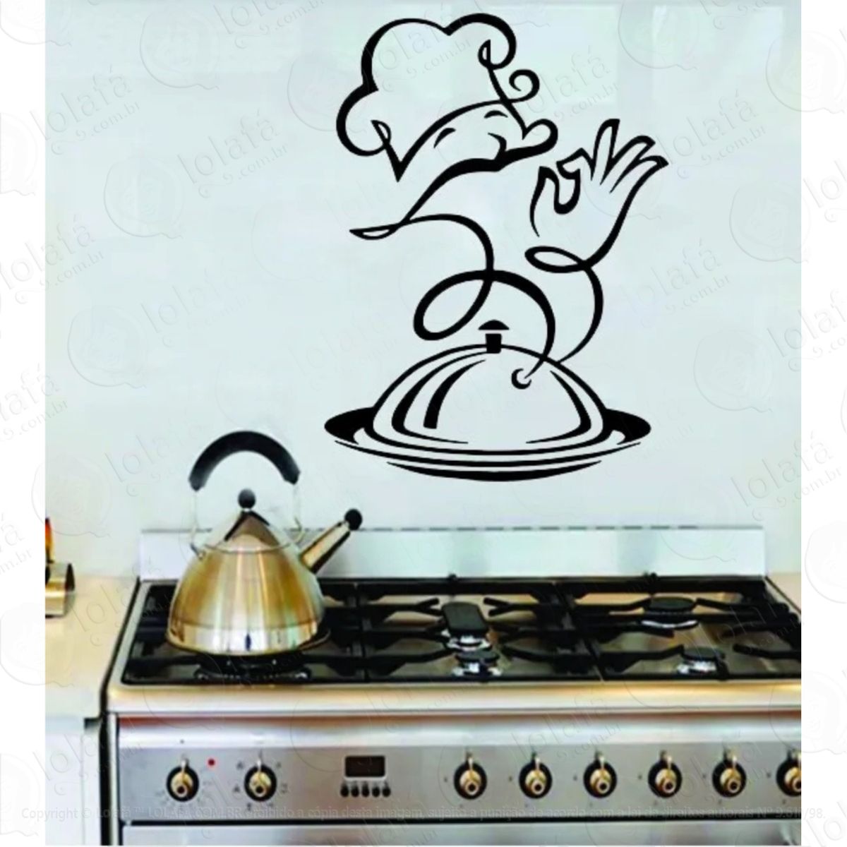 Adesivo Para Cozinha Decorativo Desenho Mod:818