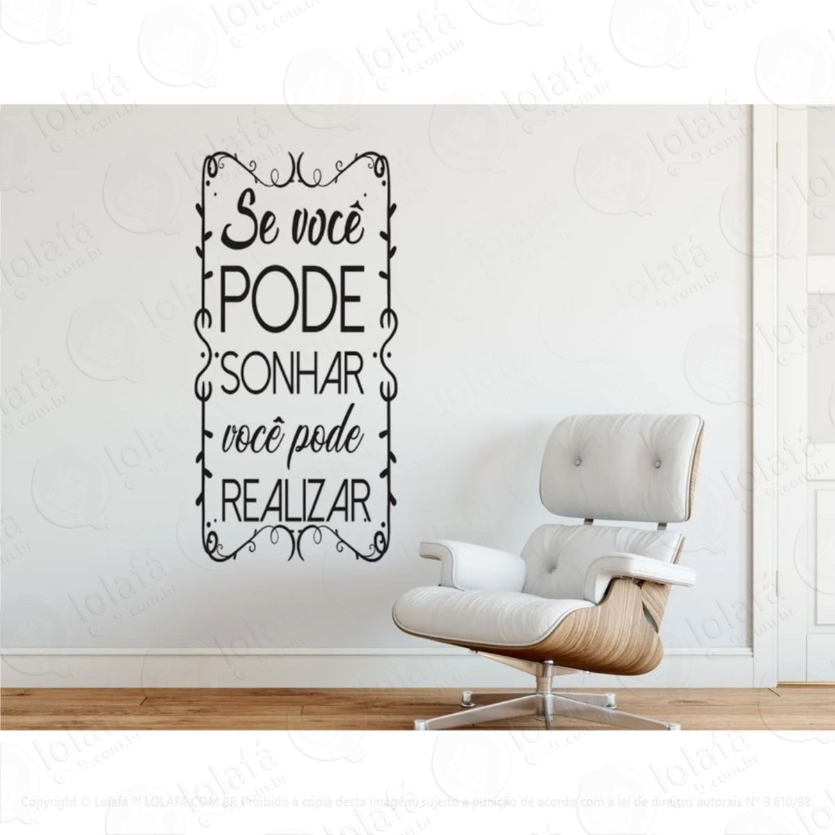 Adesivo Decorativo Frase Se Você Pode Sonhar Mod:827