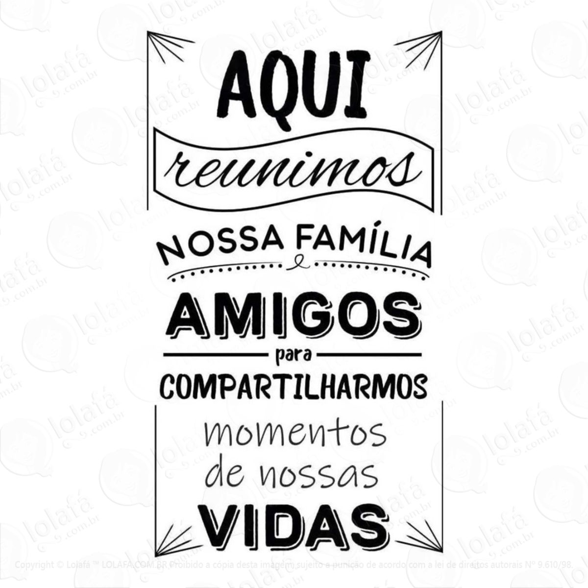 Adesivo Decorativo De Parede Quarto Sala Família Amigos Mod:841
