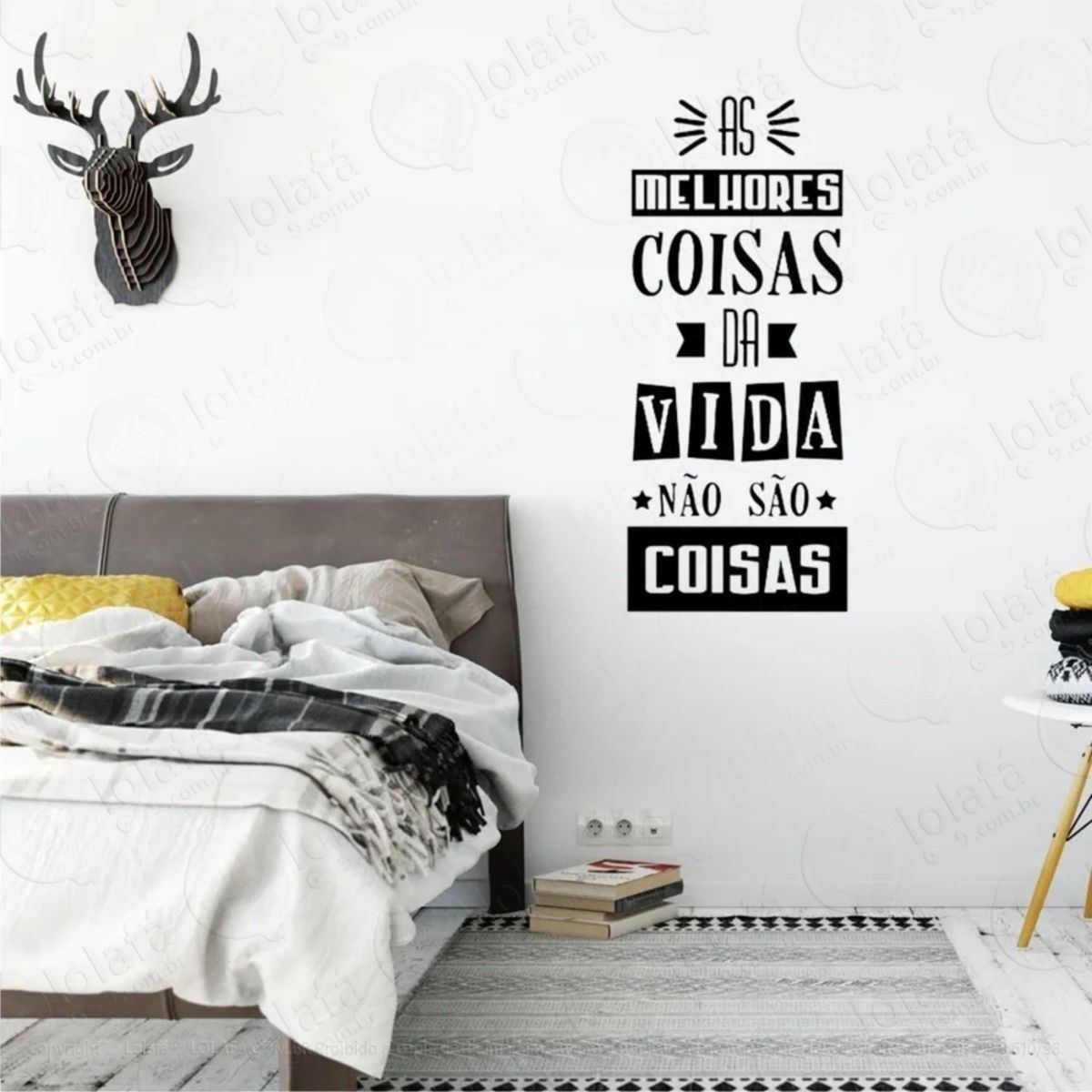 Adesivo Decorativo Parede Frase As Melhores Coisas Da Vida Mod:851