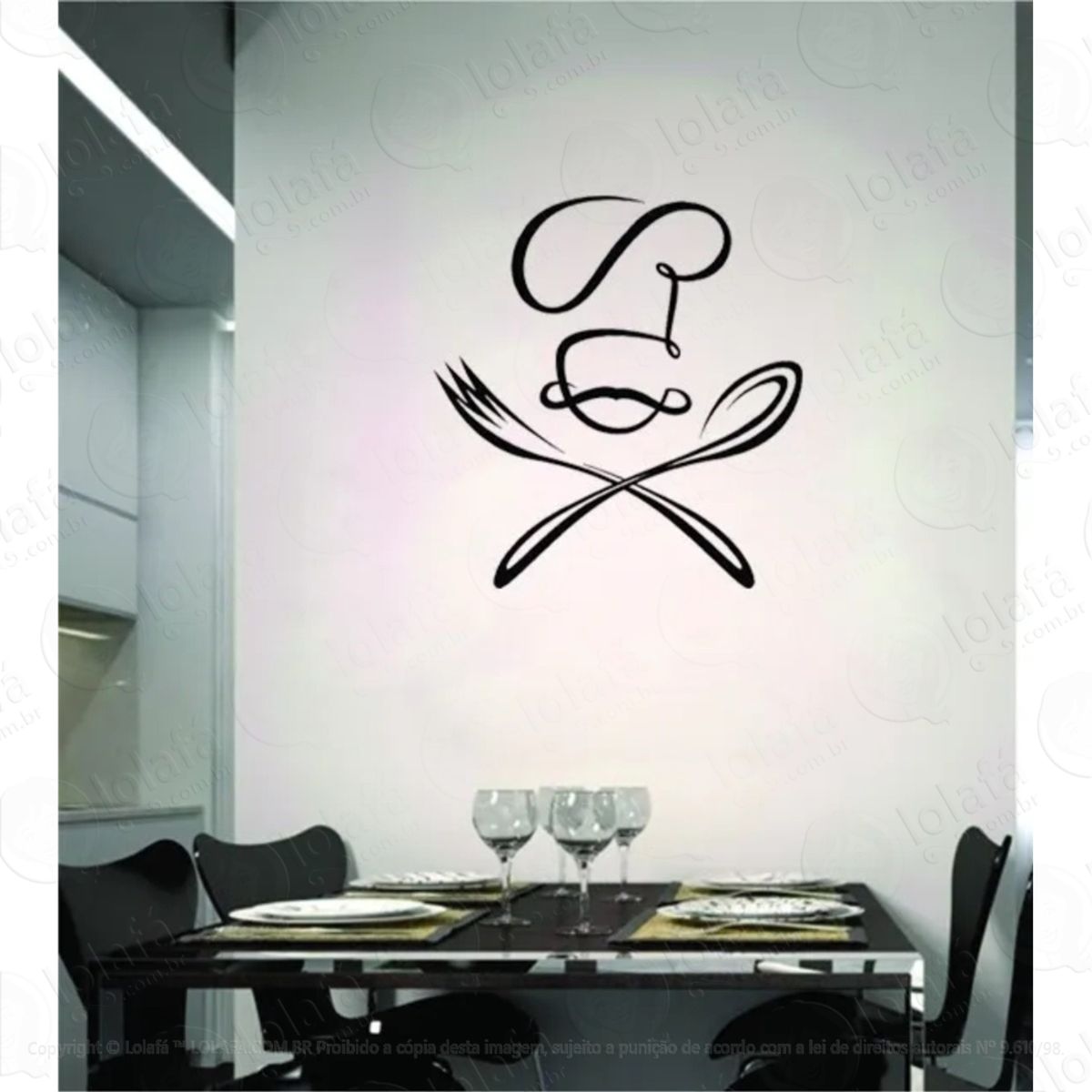 Adesivo Para Cozinha Desenho Cozinheiro Decorativo Mod:854