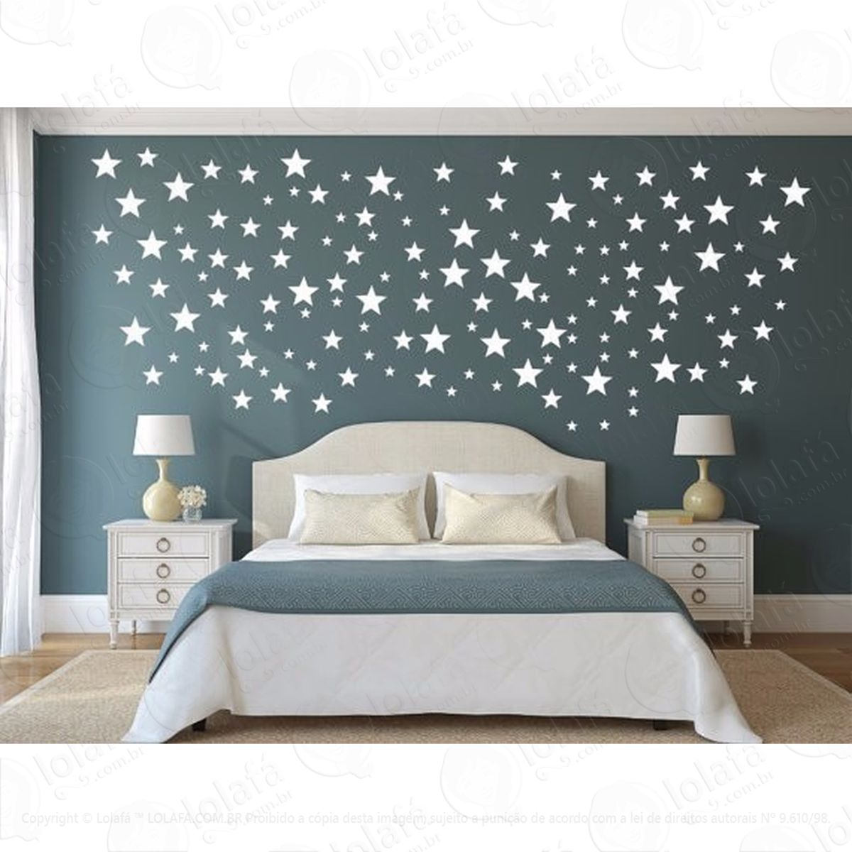 Adesivo Parede Estrelas 3 Tamanhos Quarto Sala Escritório Mod:864