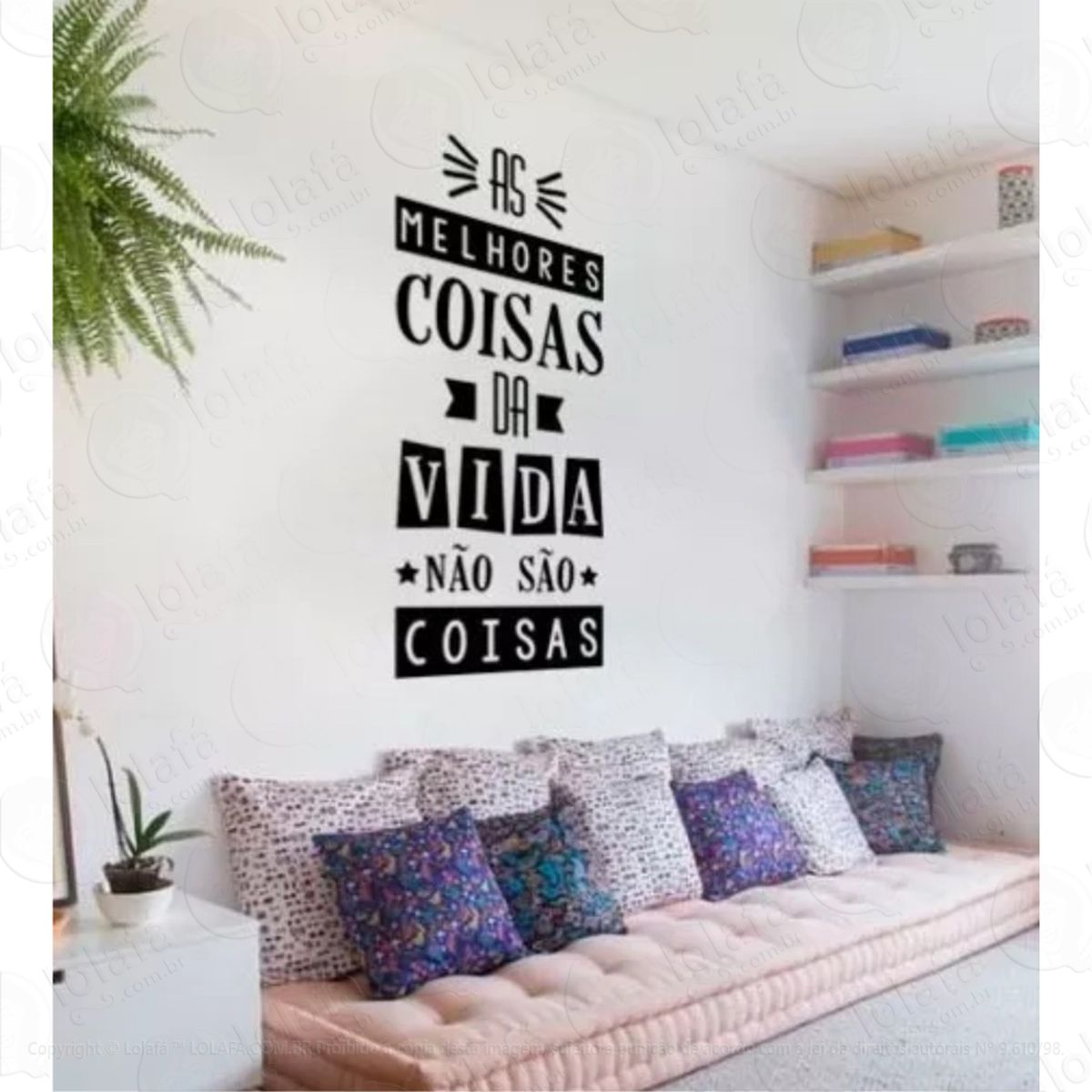 Adesivo Parede Sala Quarto Frase Decoração Melhores Coisas Mod:867
