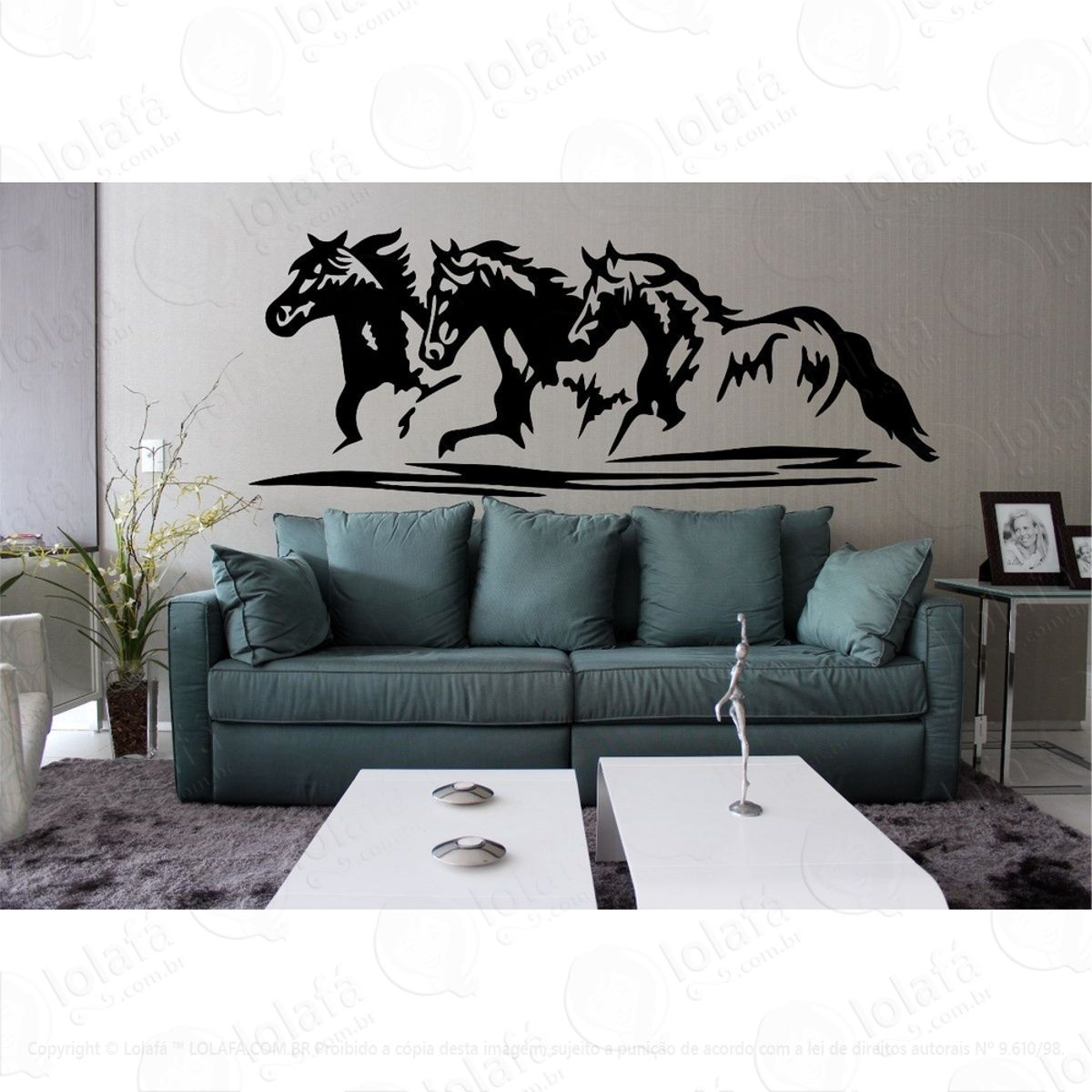 Adesivo Decorativo Parede Quarto Sala Cavalo Cowboy Rodeio Mod:887