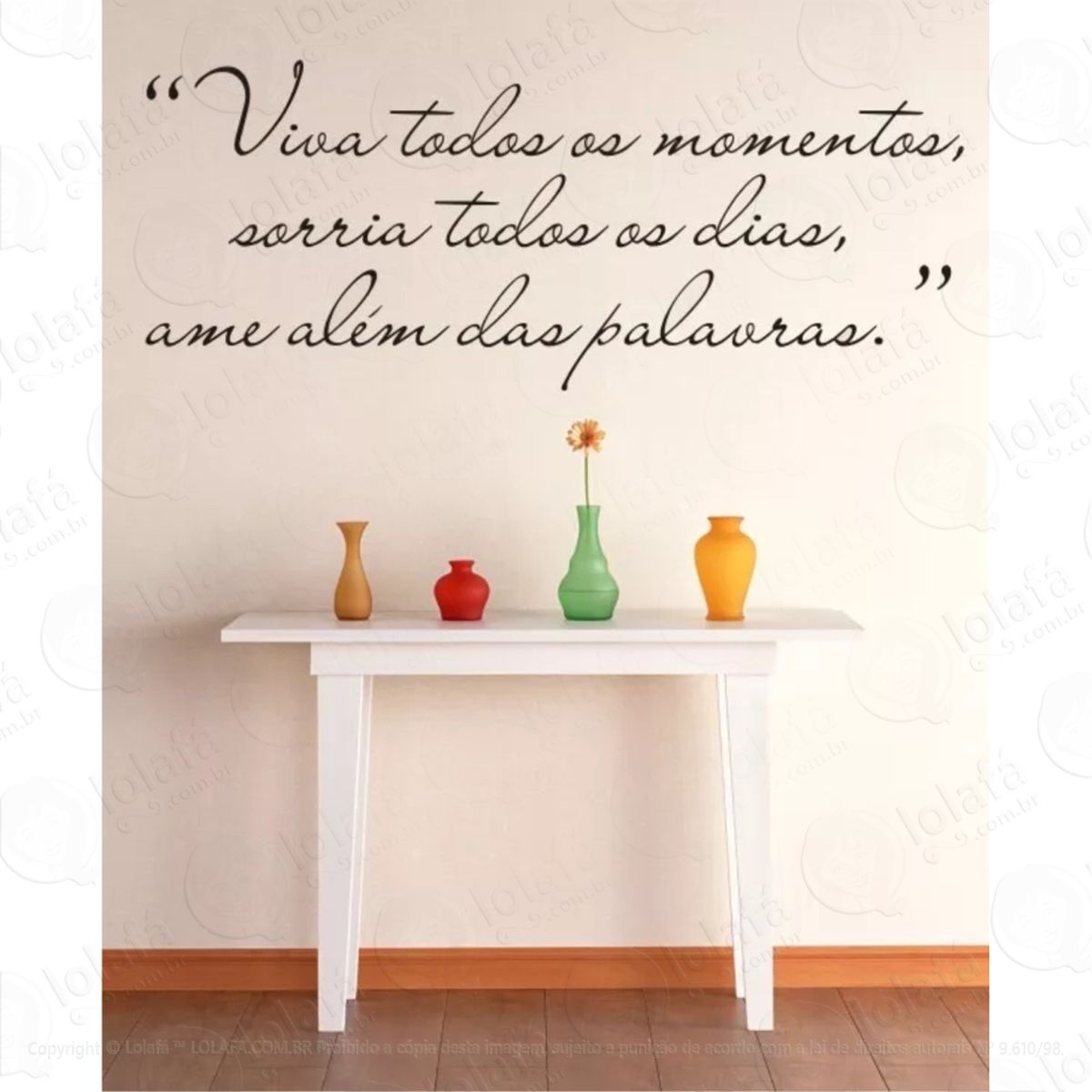 Adesivo Decorativo Parede Sala & Quarto Frase Ame Além Mod:893