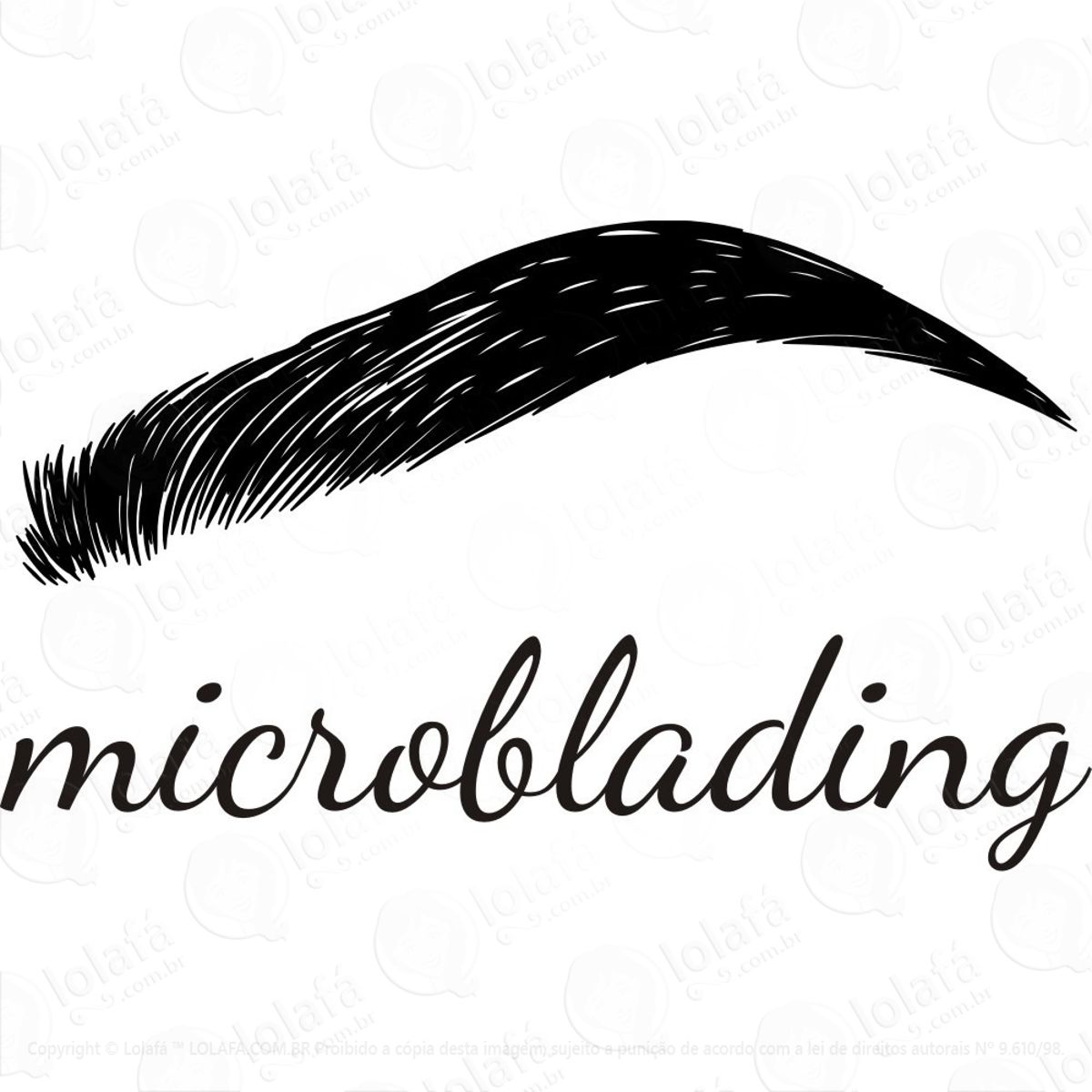 Adesivo Parede Estética Designer De Sobrancelha Microblading Mod:895
