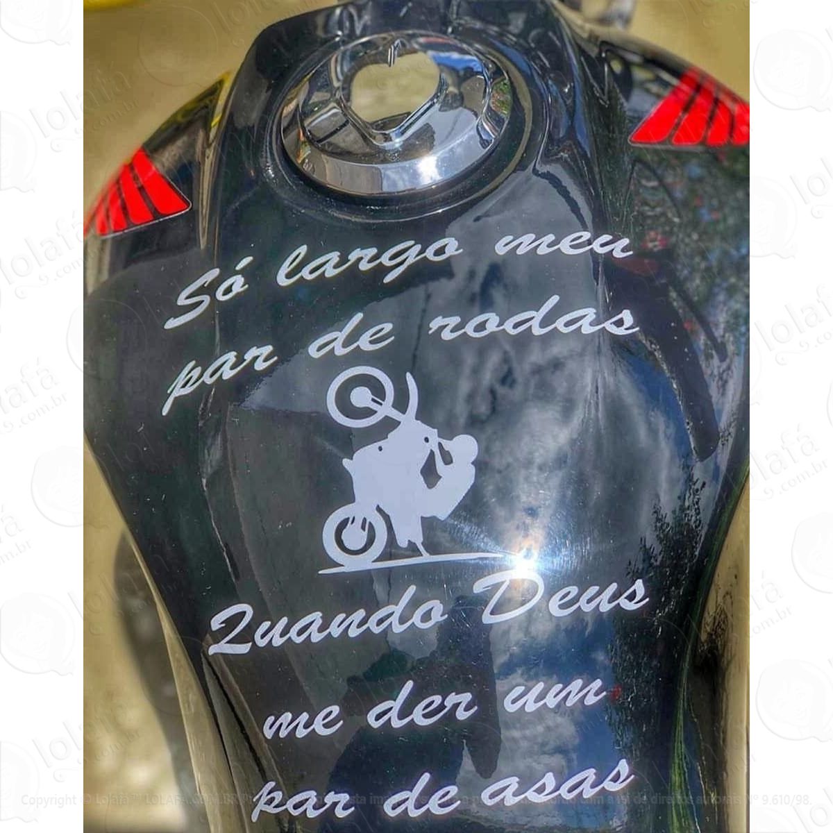Adesivo Frase Só Largo Meu Par De Rodas, Quando Deus Me Der Mod:916
