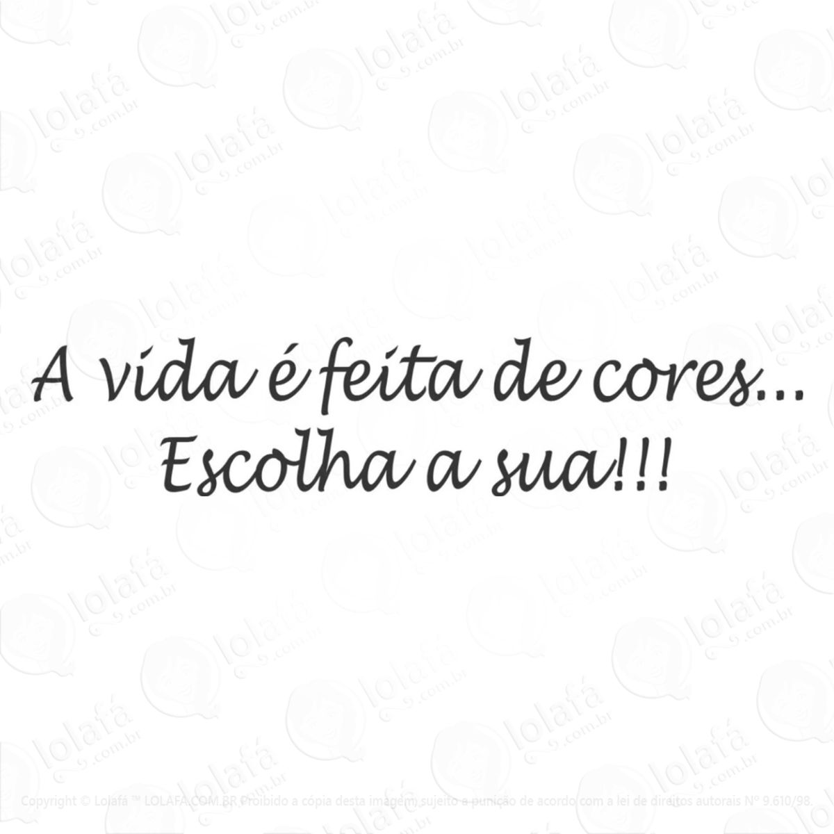 Adesivo Papel Parede Manicure Unha - A Vida É Feita De Cores Mod:917