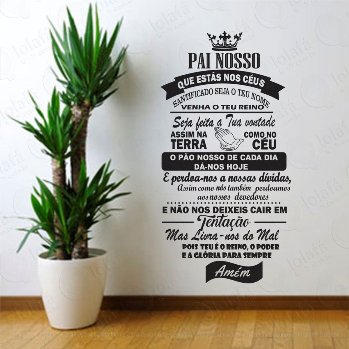 Adesivos Decorativo De Parede Oração Do Pai Nosso Mod:962