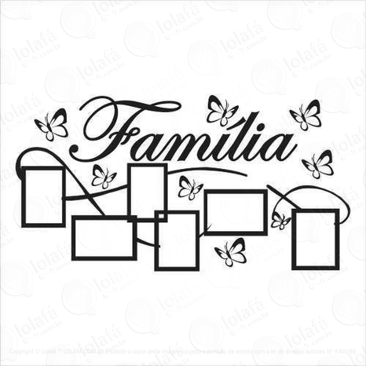 Adesivo Decorativo De Parede Porta Retrato Família Mod:970