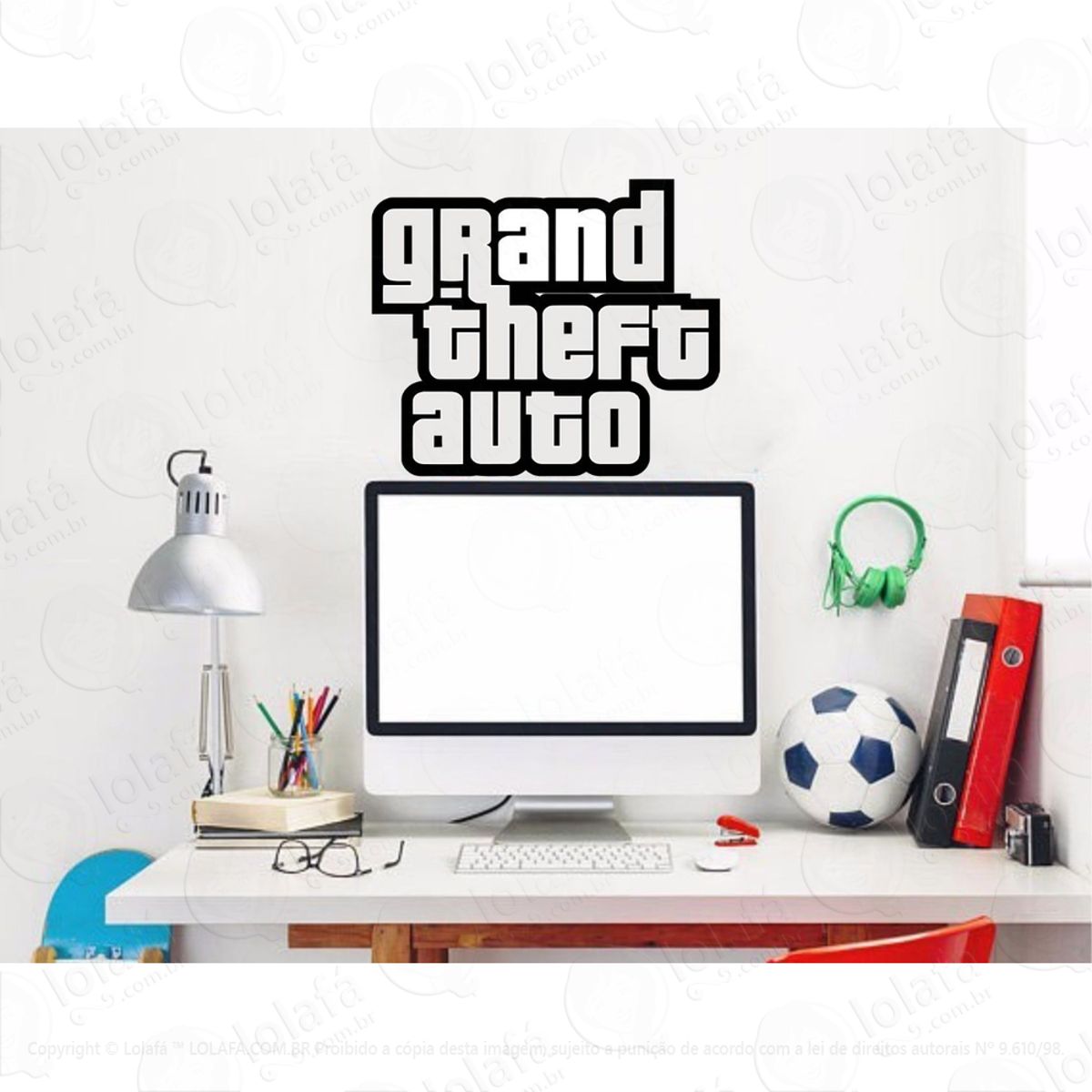 Adesivo Parede Sala Gamer Gta Mod:983