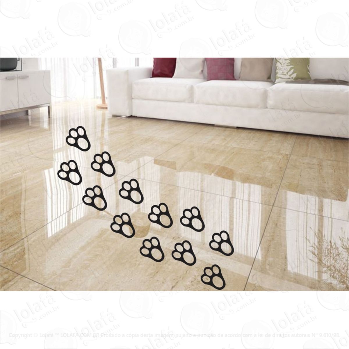 100 Patinhas Adesivas De Coelho Para Páscoa Mod:991