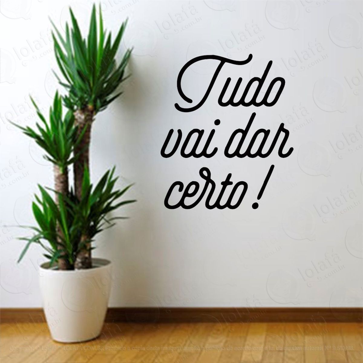 Adesivos Frase De Parede Tudo Vai Dar Certo Barato Mod:992