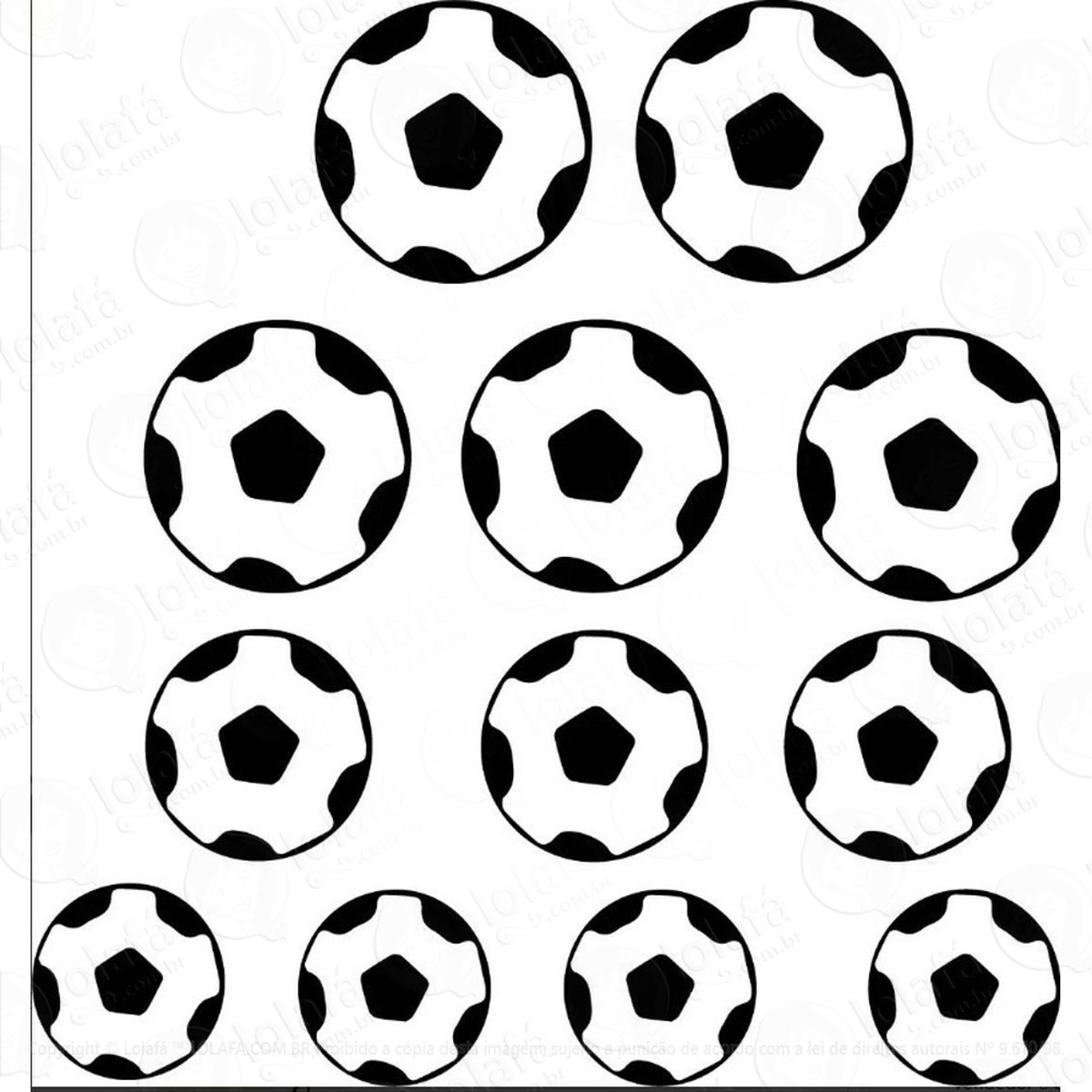Adesivo Decorativo Parede Quarto Bola De Futebol Mod:996
