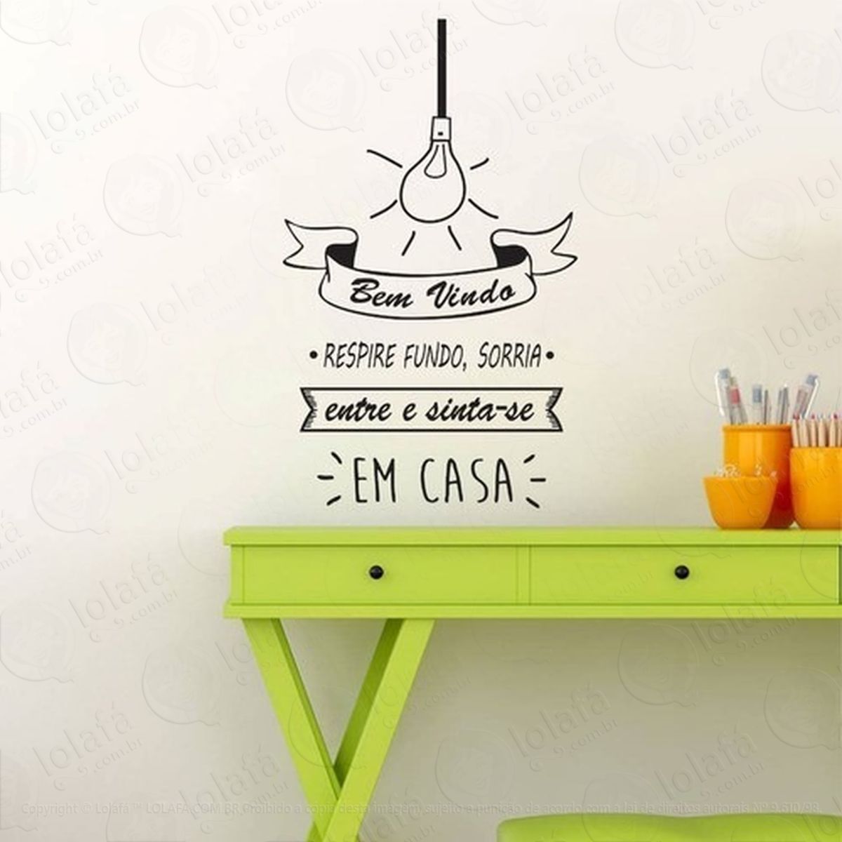 Adesivo Decorativo De Parede Seja Bem Vindo Sinta-se Em Casa Mod:999