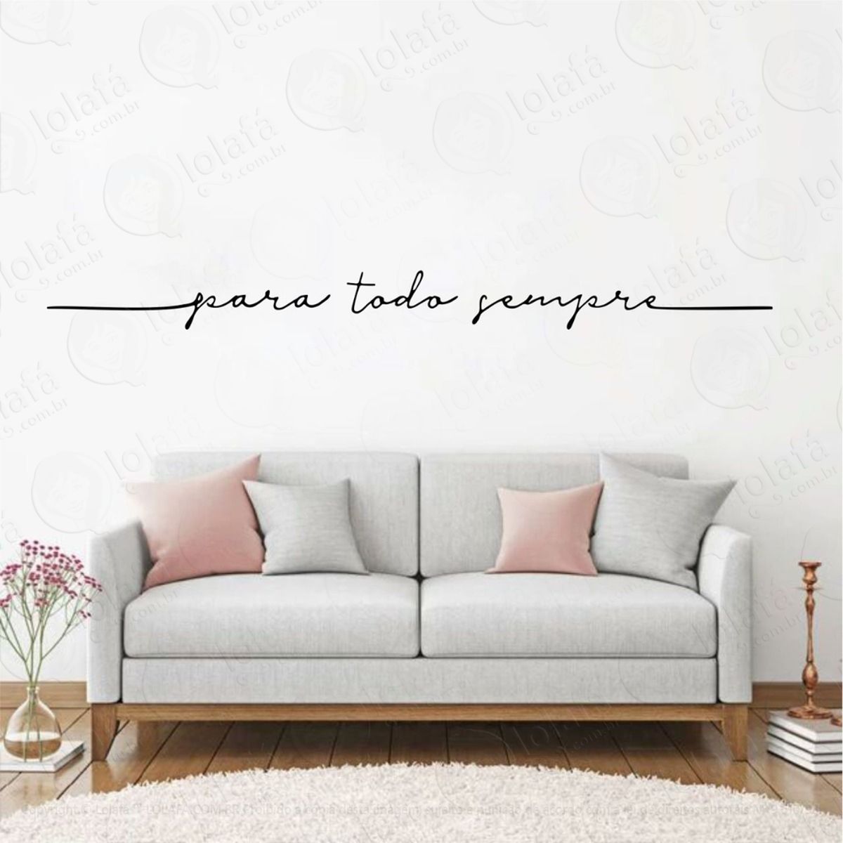 Adesivo De Parede Para Todo Sempre, Quarto Sala Decorativo Mod:1020