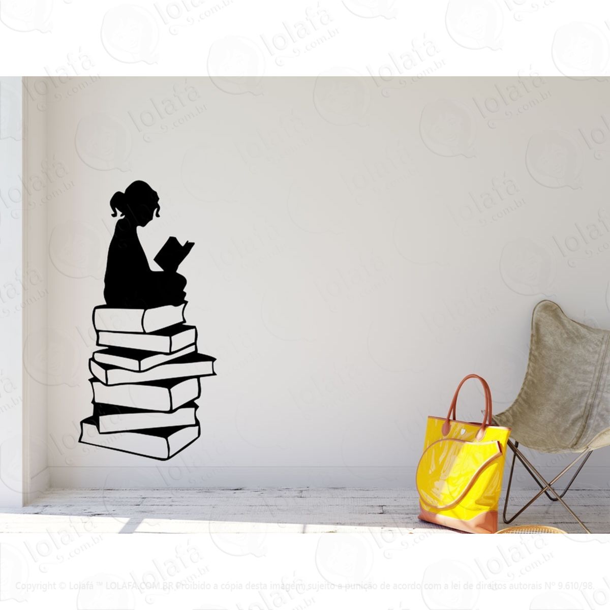 Adesivo de Parede Decorativo Cantinho Da Leitura Mod:1027