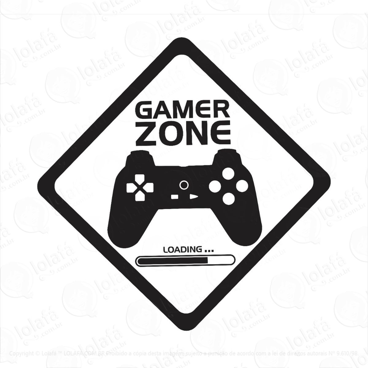 Adesivo Parede Frase Quarto Sala Gamer Controle Mod:1031