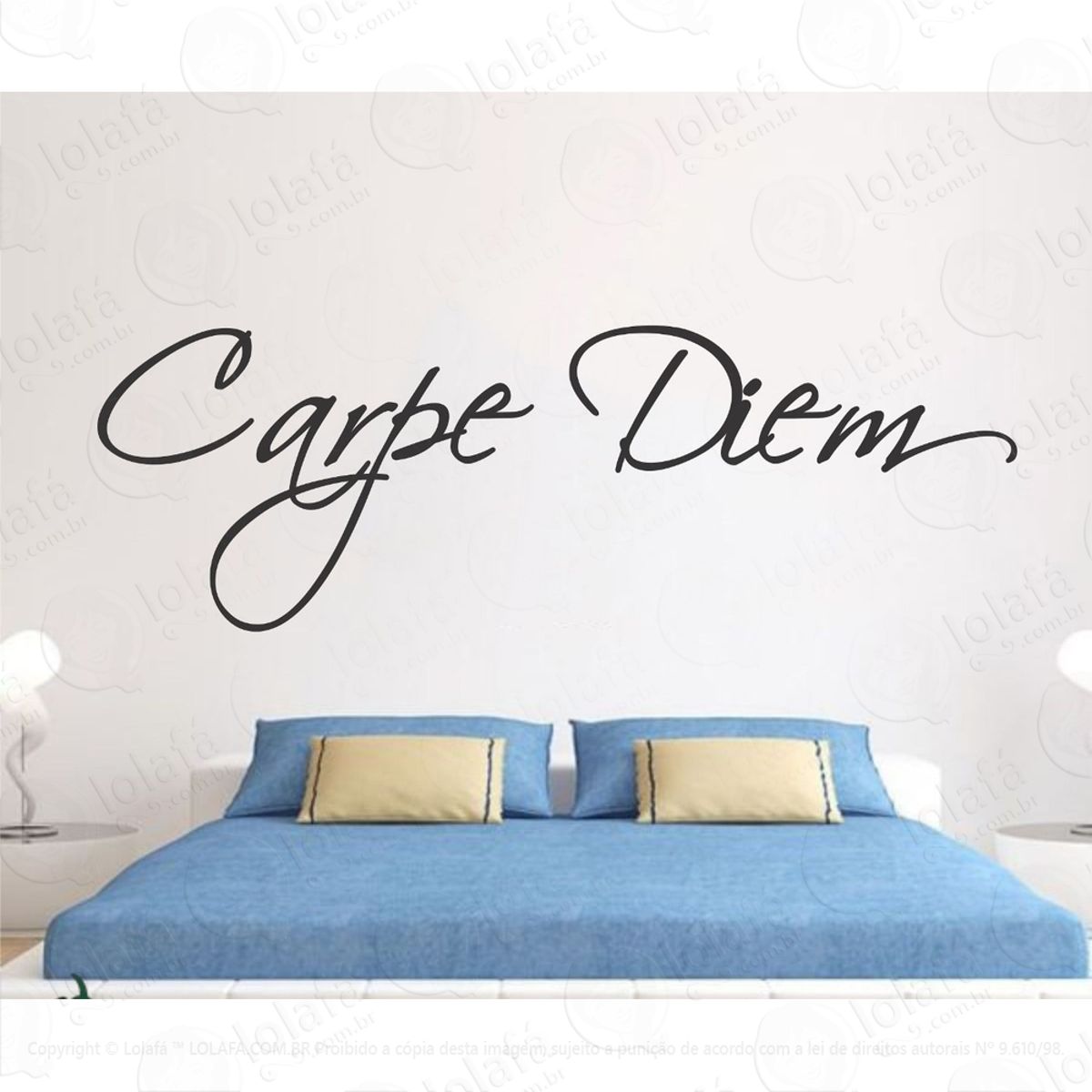 Adesivo Parede Frase Quarto Sala Carpe Diem Mod:1054