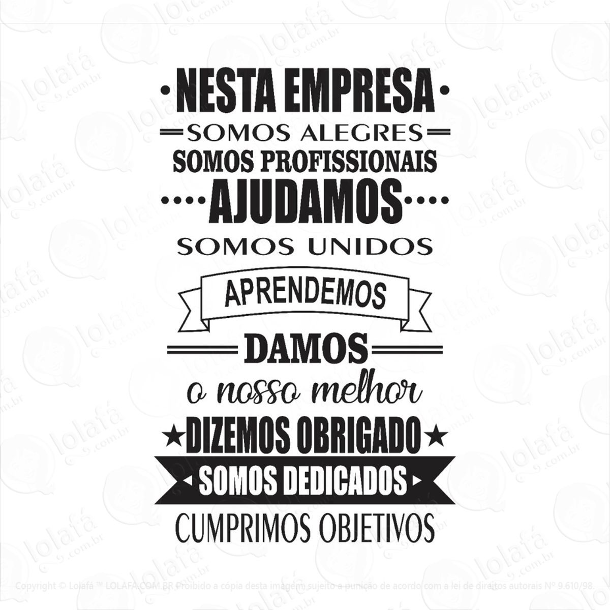 Adesivo Parede Empresarial Sala Frase Motivacional Mod:1122