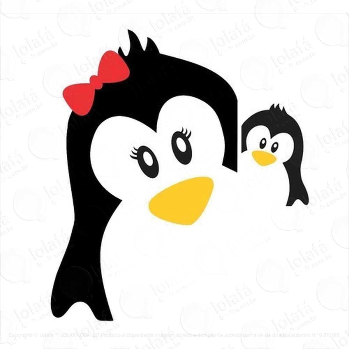 Adesivo Geladeira Desenho Pinguim Par Freezer Frigobar Mod:1128