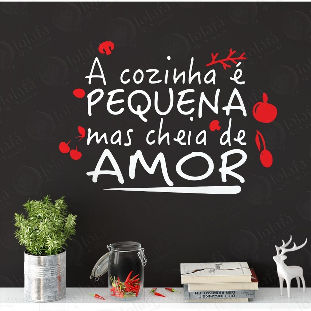 Adesivo De Parede Decorativo A Cozinha É Pequena Mod:1135