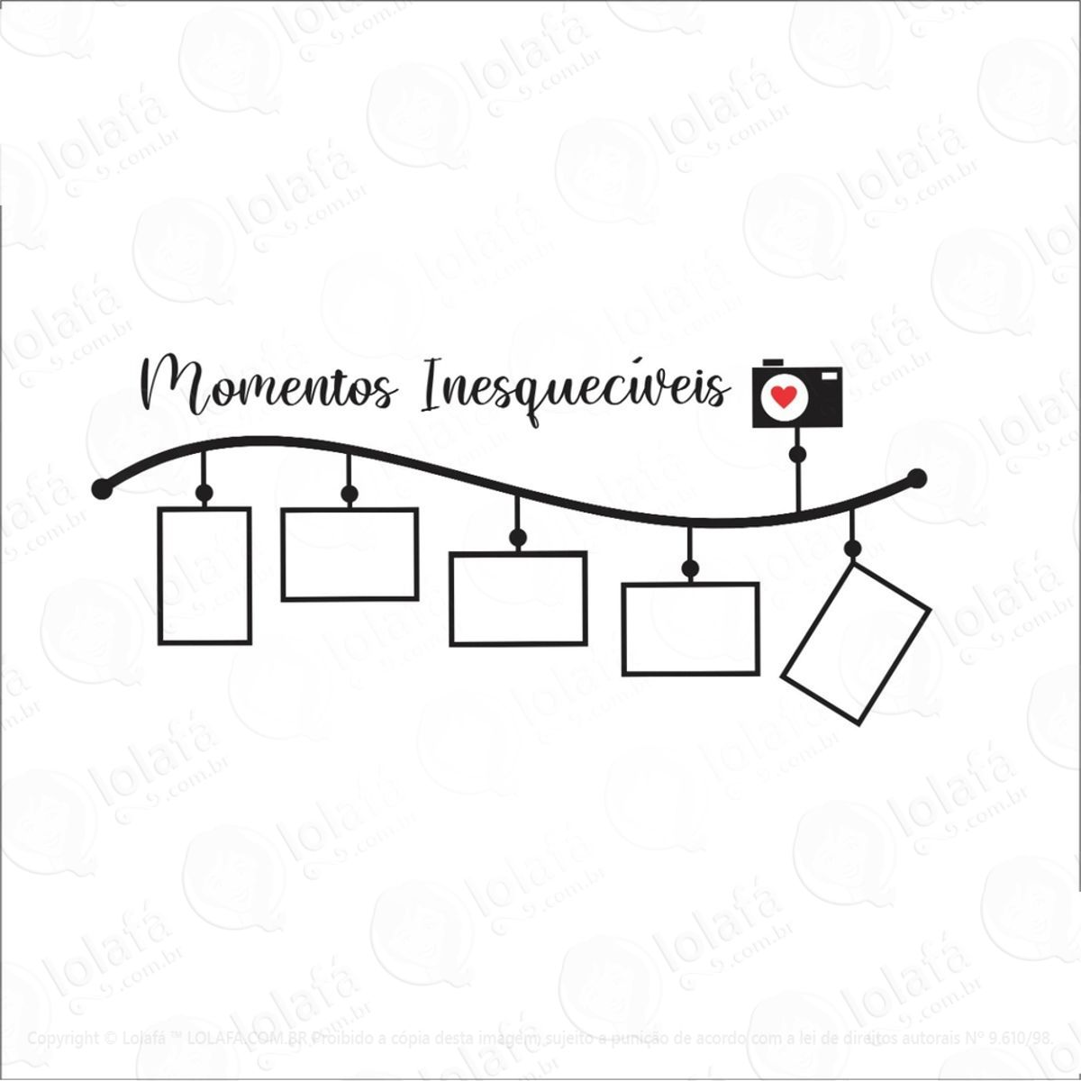 Adesivo Decorativo Parede Momentos Molduras Fotos Da Família Mod:1148