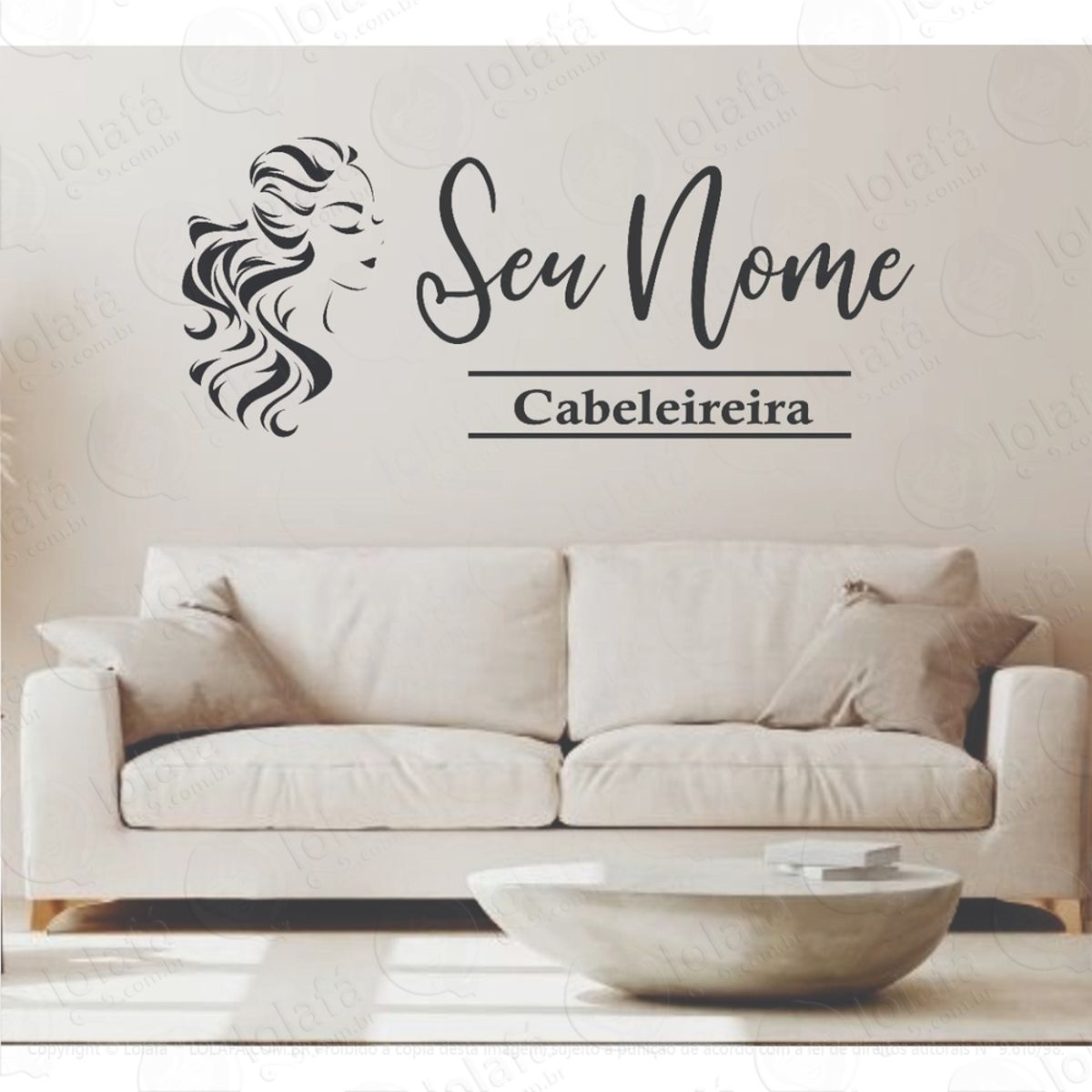 Adesivo Decorativo Parede Vidro Salão Cabeleireiro Mod:1183