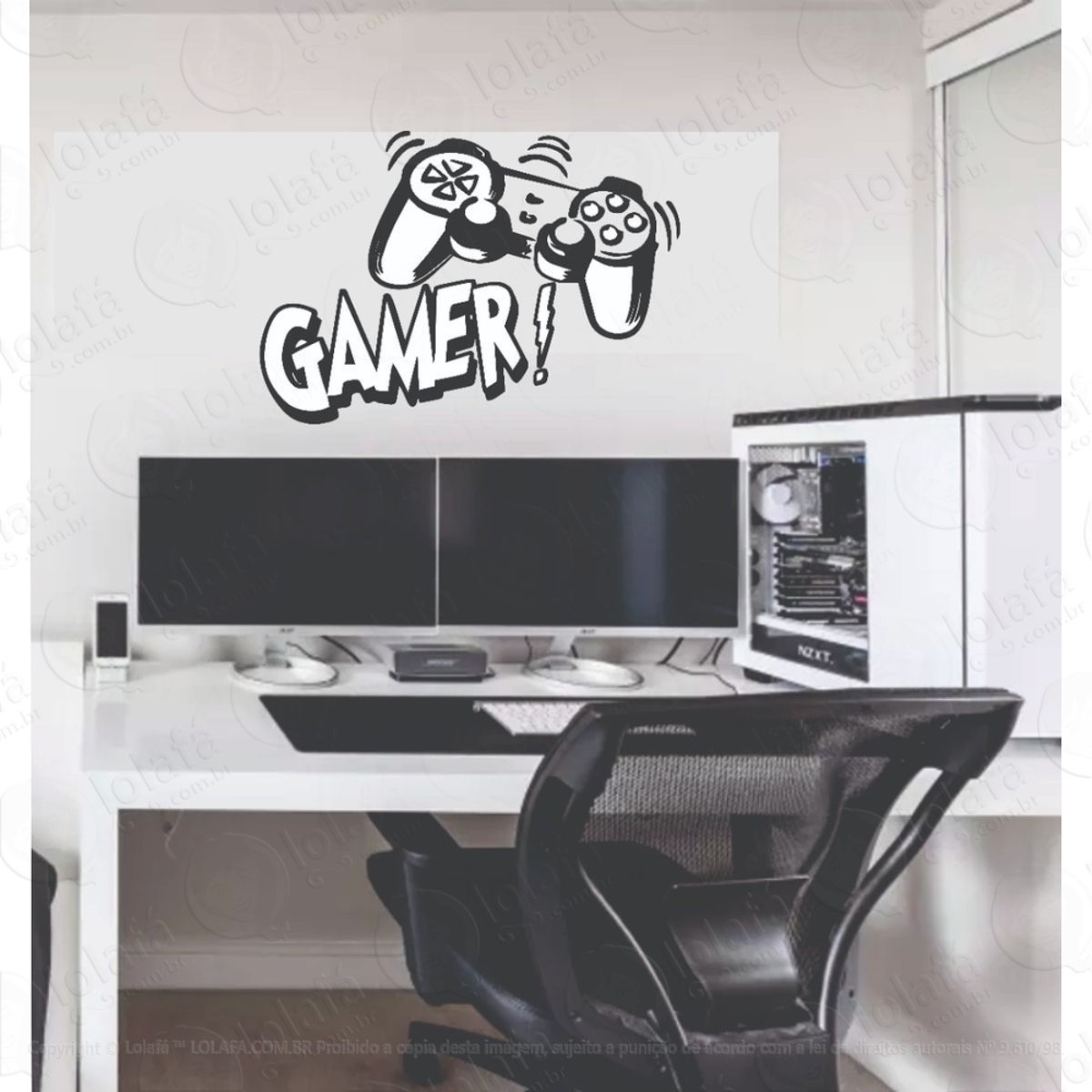Adesivo Decorativo De Parede Gamer Controle Mod:1187