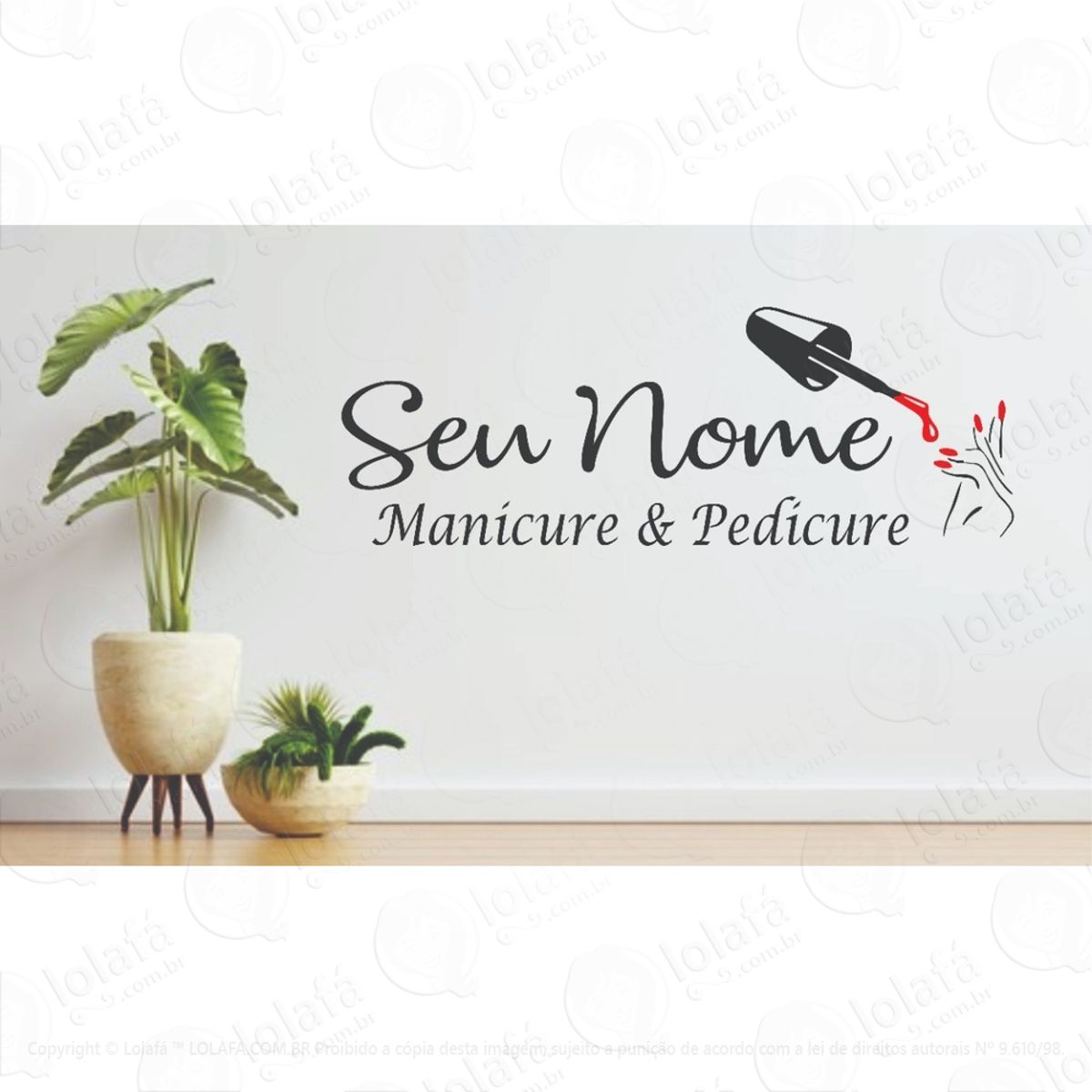 Adesivo Parede Decorativo Manicure & Pedicure Mod:1195