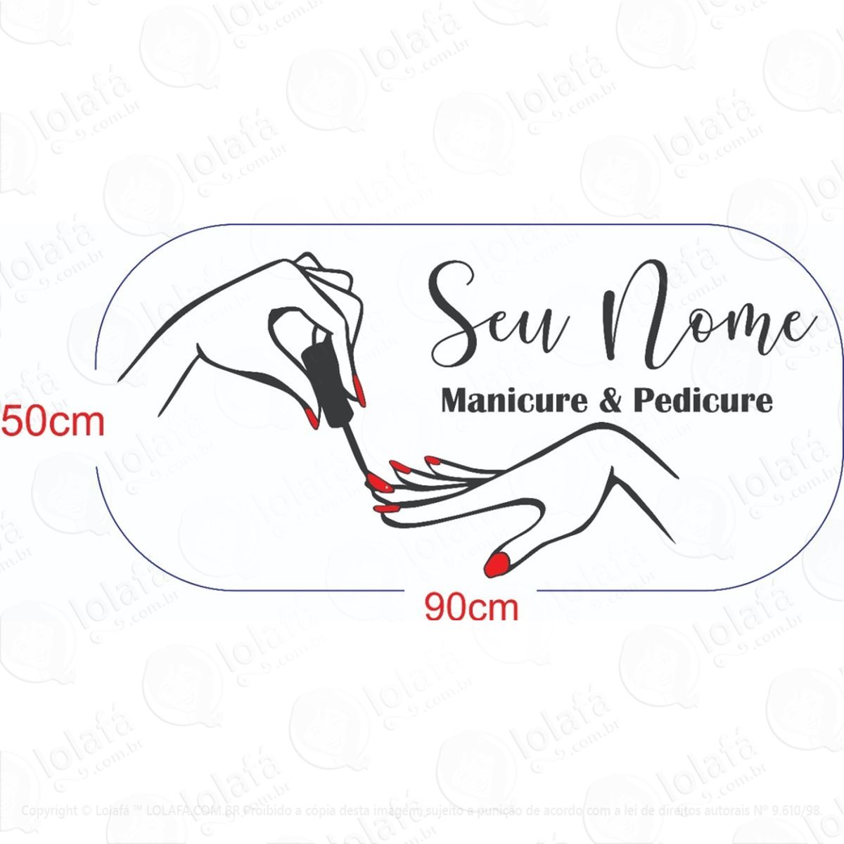 Adesivo Decorativo Parede Salão Manicure & Pedicure Mod:1208