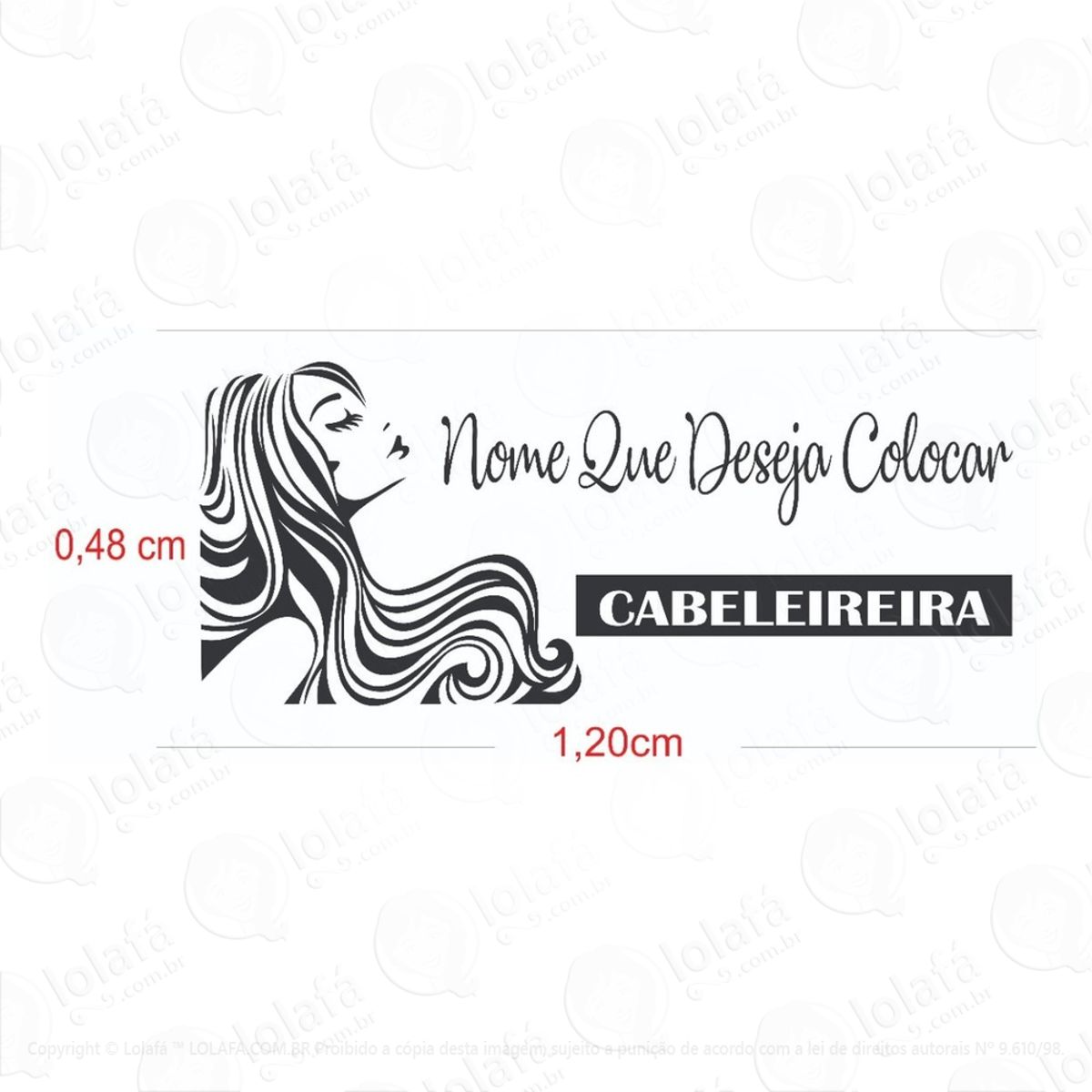 Adesivo Decorativo Parede Vidro Salão Cabeleireiro Mod:1216