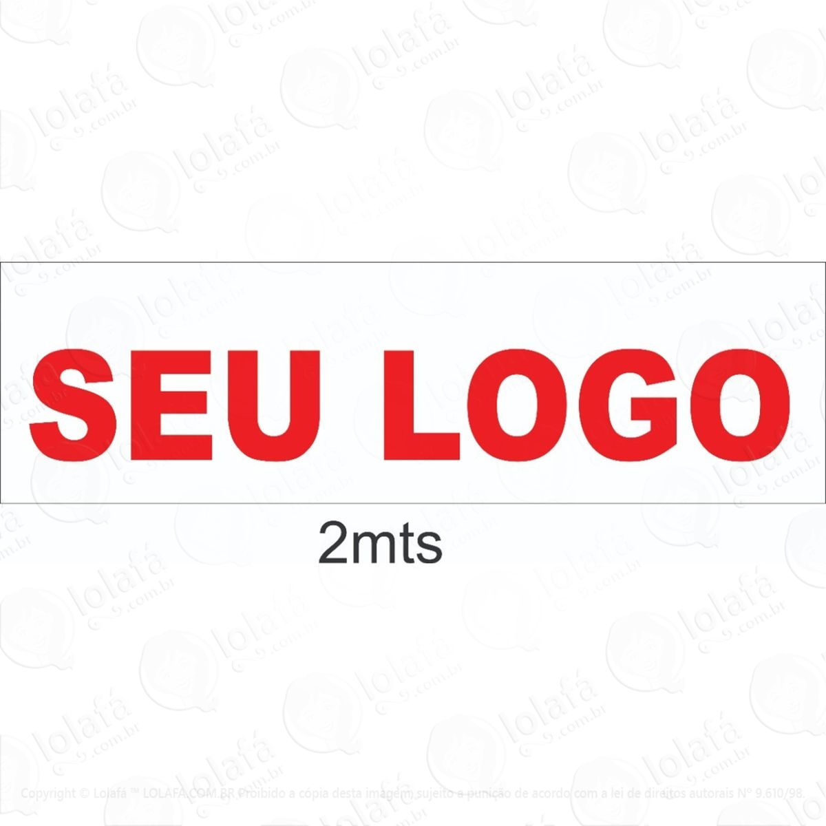 Adesivo Decorativo 1 Logo Tipos Medida 2metros 2 Cores Mod:1224