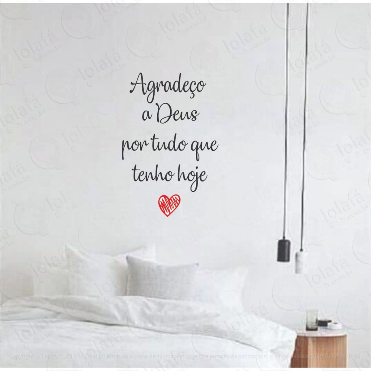 Adesivo Decorativo Agradeço A Deus Por Tudo Que Tenho Hoje Mod:1225