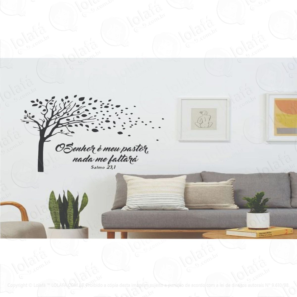 Adesivo Decorativo Frase Senhor É Meu Pastor Nada Me Faltará Mod:1226