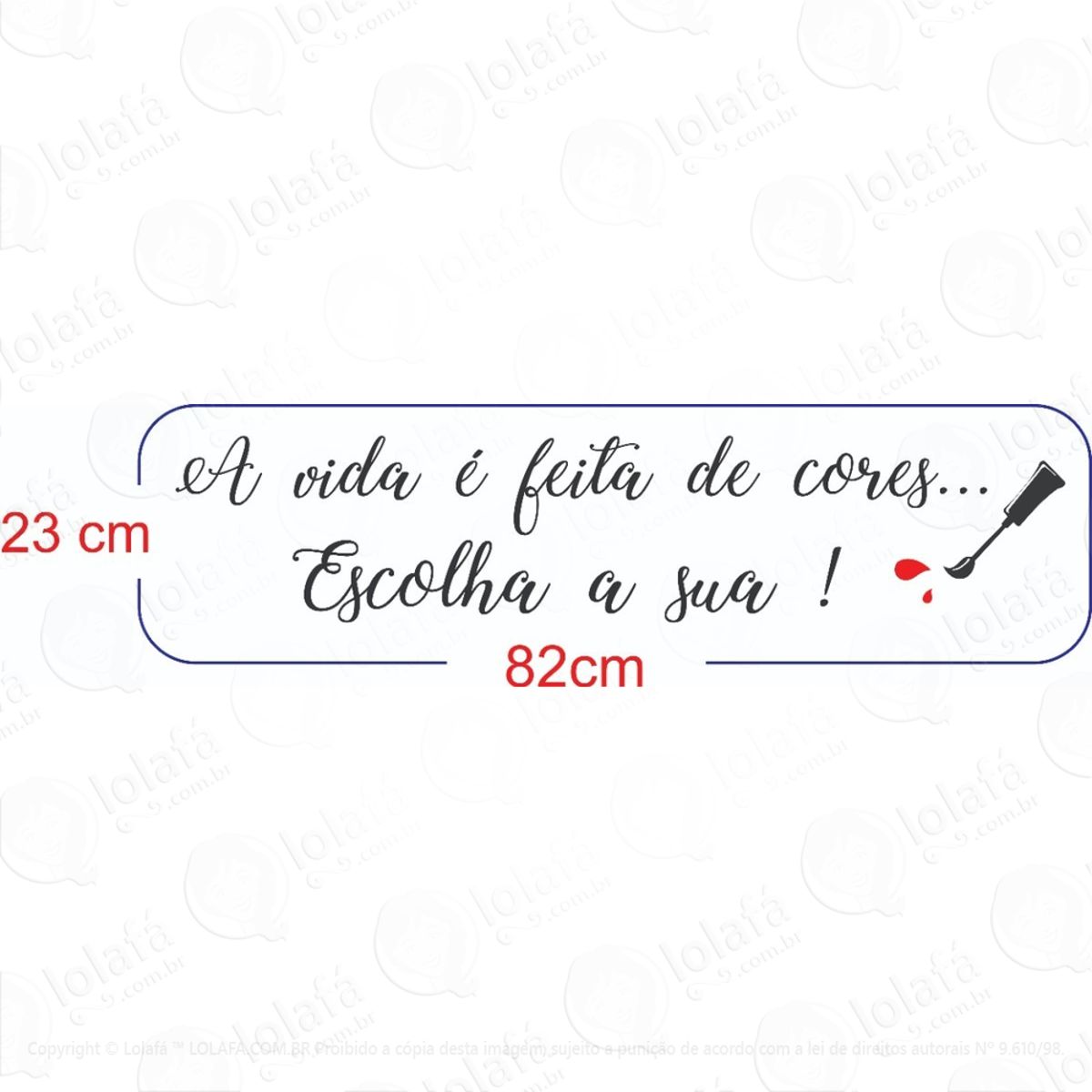 Adesivo Parede Decorativo Manicure Cores Esmalte Mod:1239