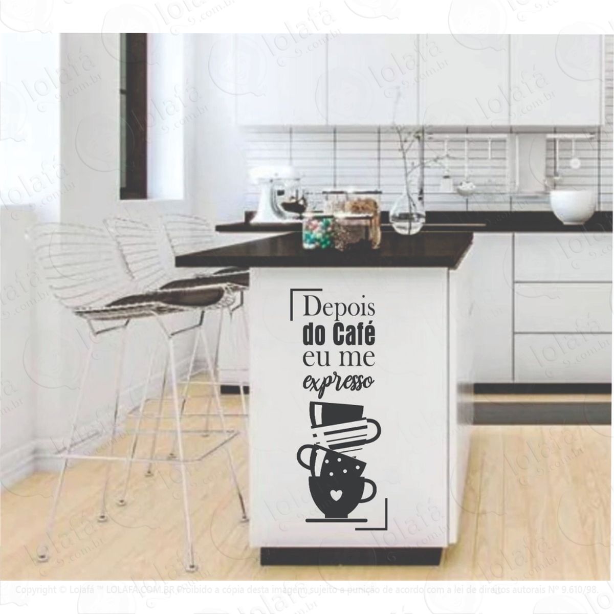 Adesivo Decorativo Depois Do Café Eu Me Expresso Mod:1250