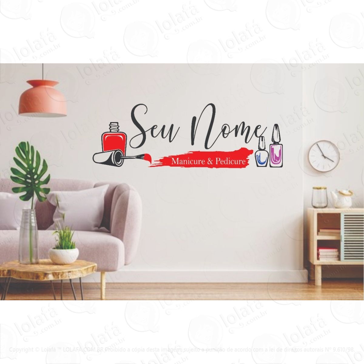 Adesivo Parede Decorativo Manicure & Pedicure Mod:1257