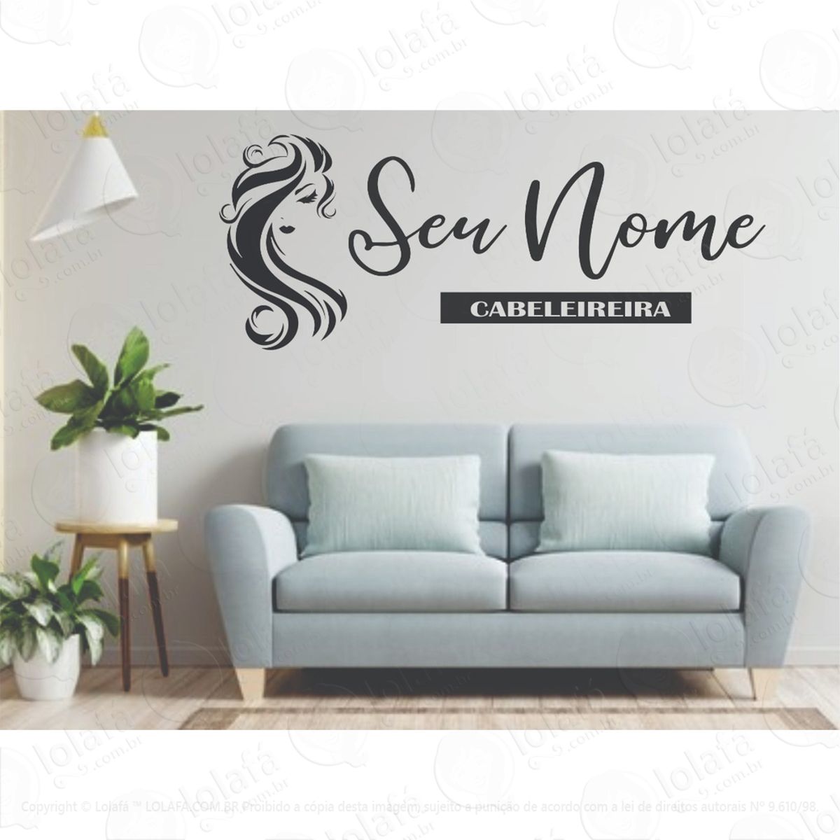 Adesivo Decorativo Parede Vidro Salão Cabeleireiro Mod:1259