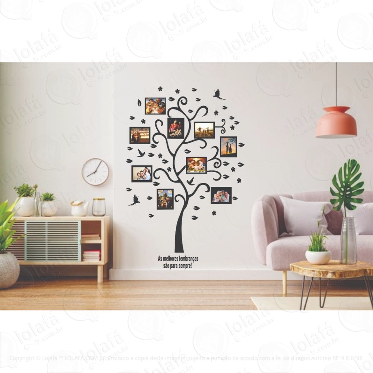 Adesivo Decorativo Árvore Genealógica Para Fotos De Família Mod:1330