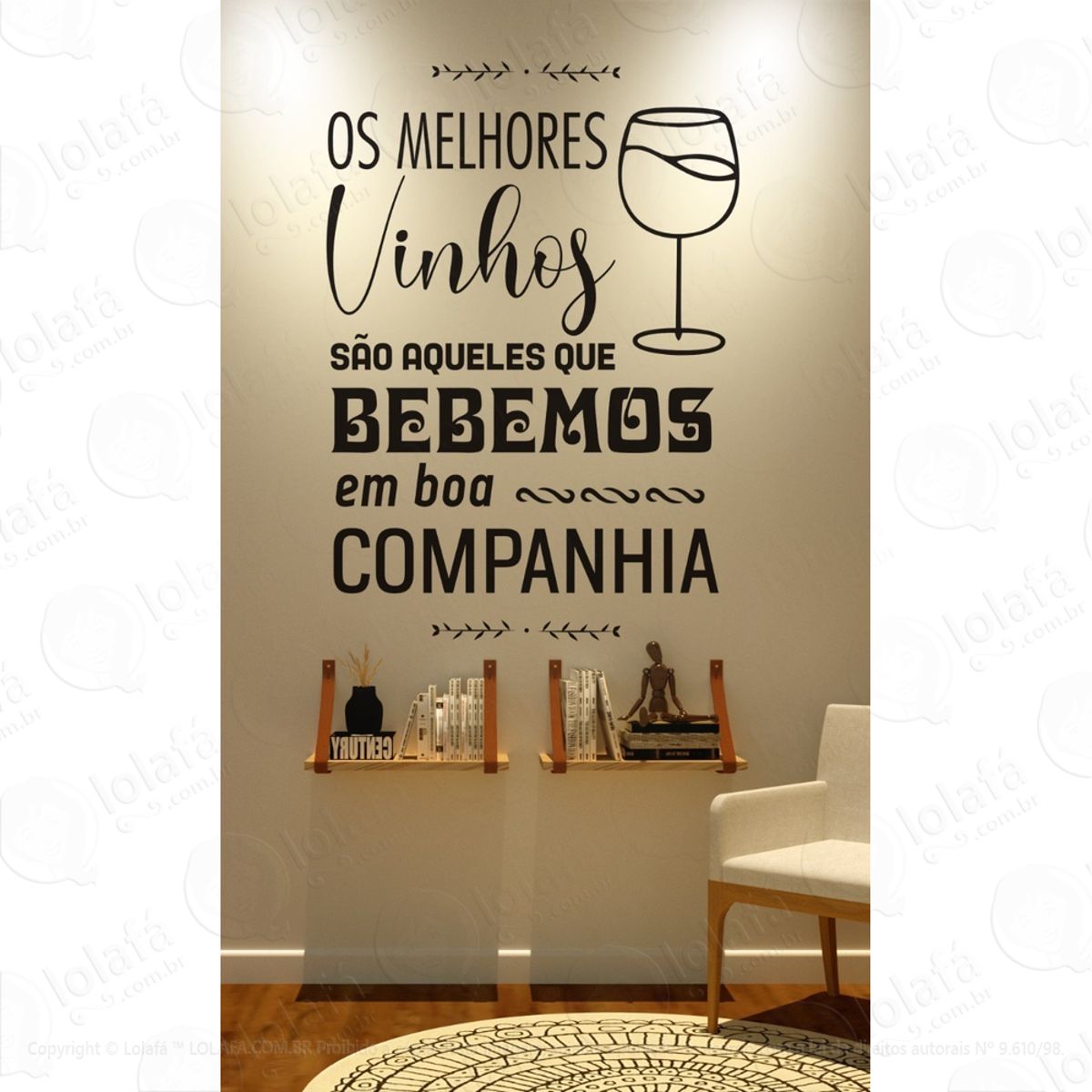 Adesivo Decorativo Parede Os Melhores Vinhos Mod:1359