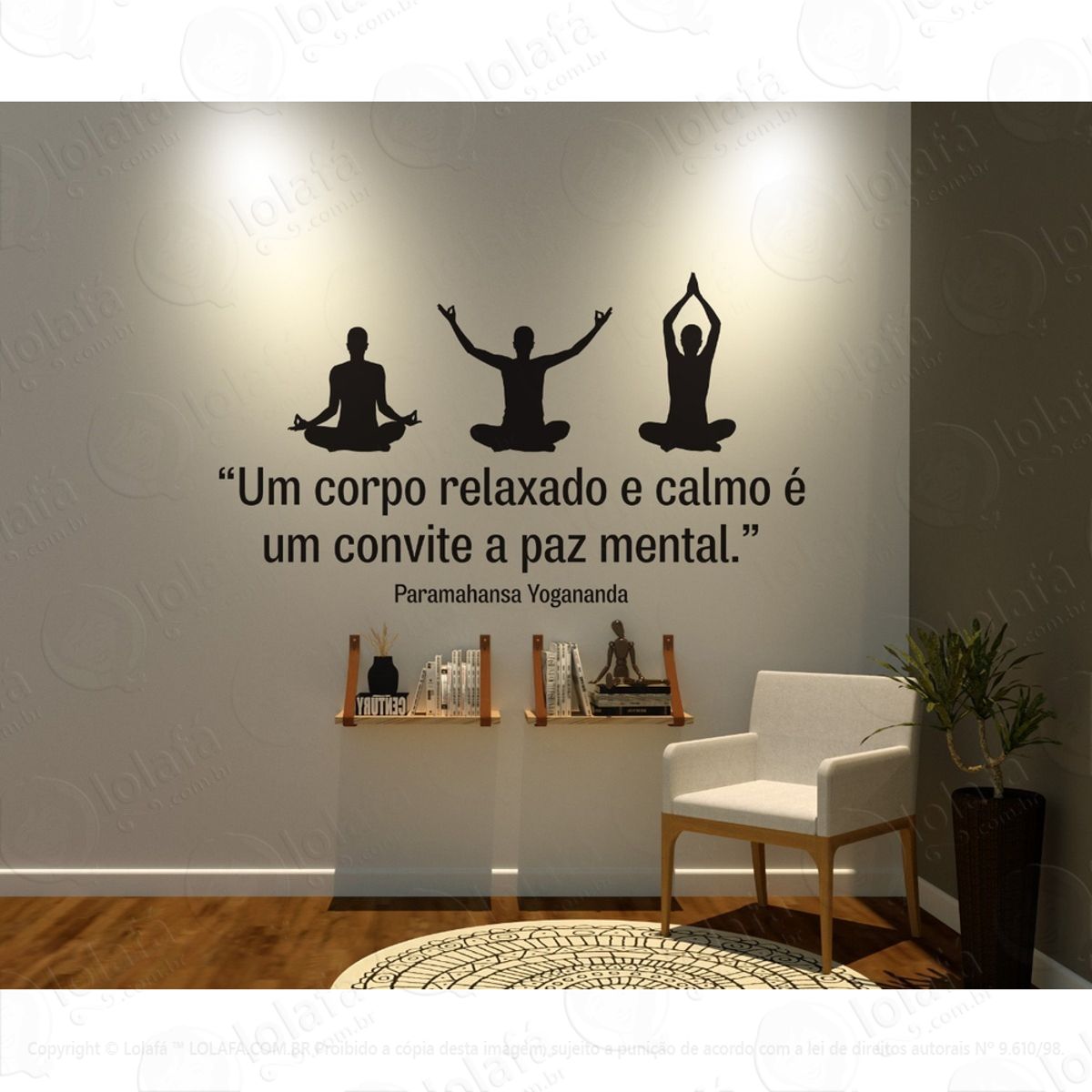 Adesivo Decorativo Para Paredes Frase Pilates Mod:1378